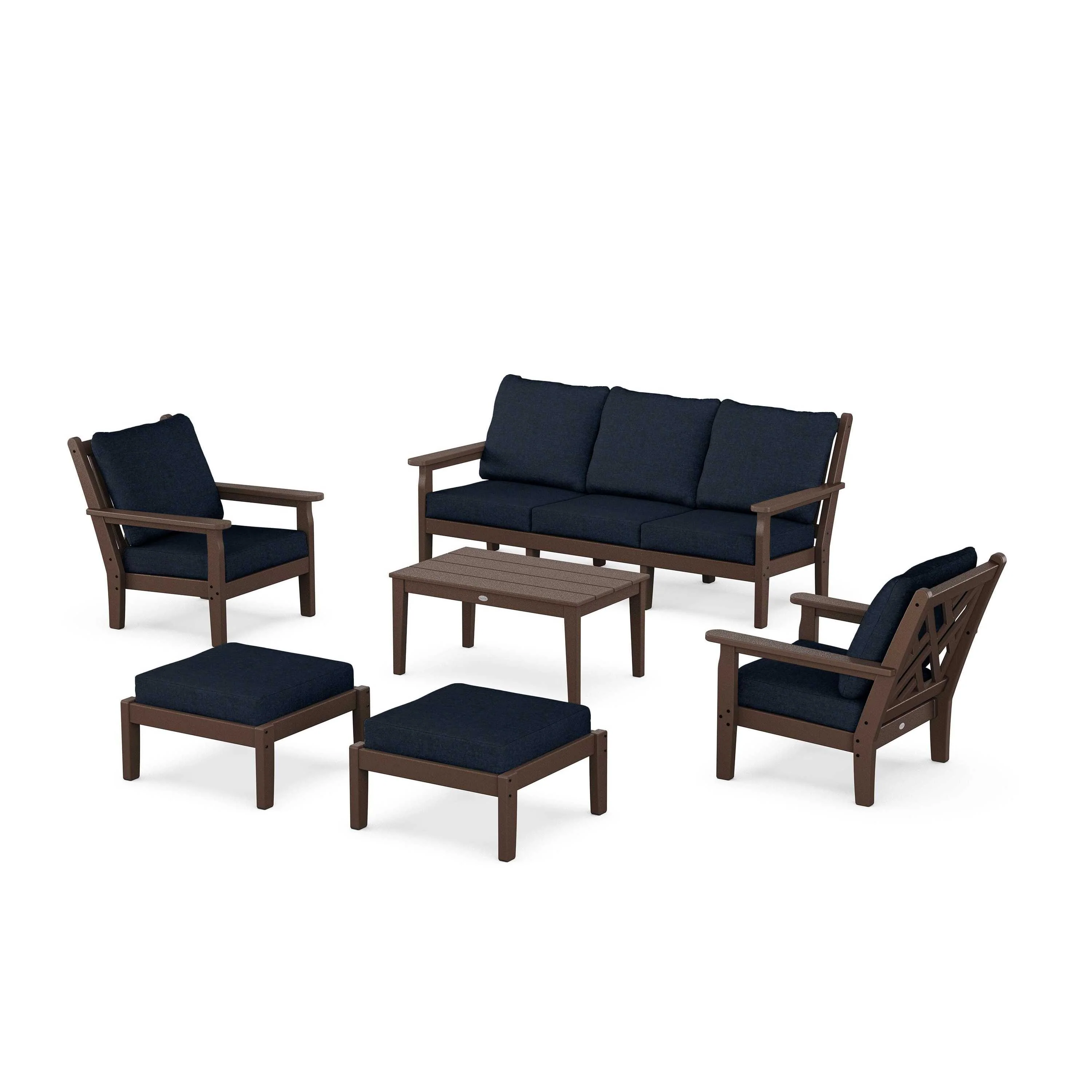 Chippendale 6-Piece Lounge Sofa Set - Image 69