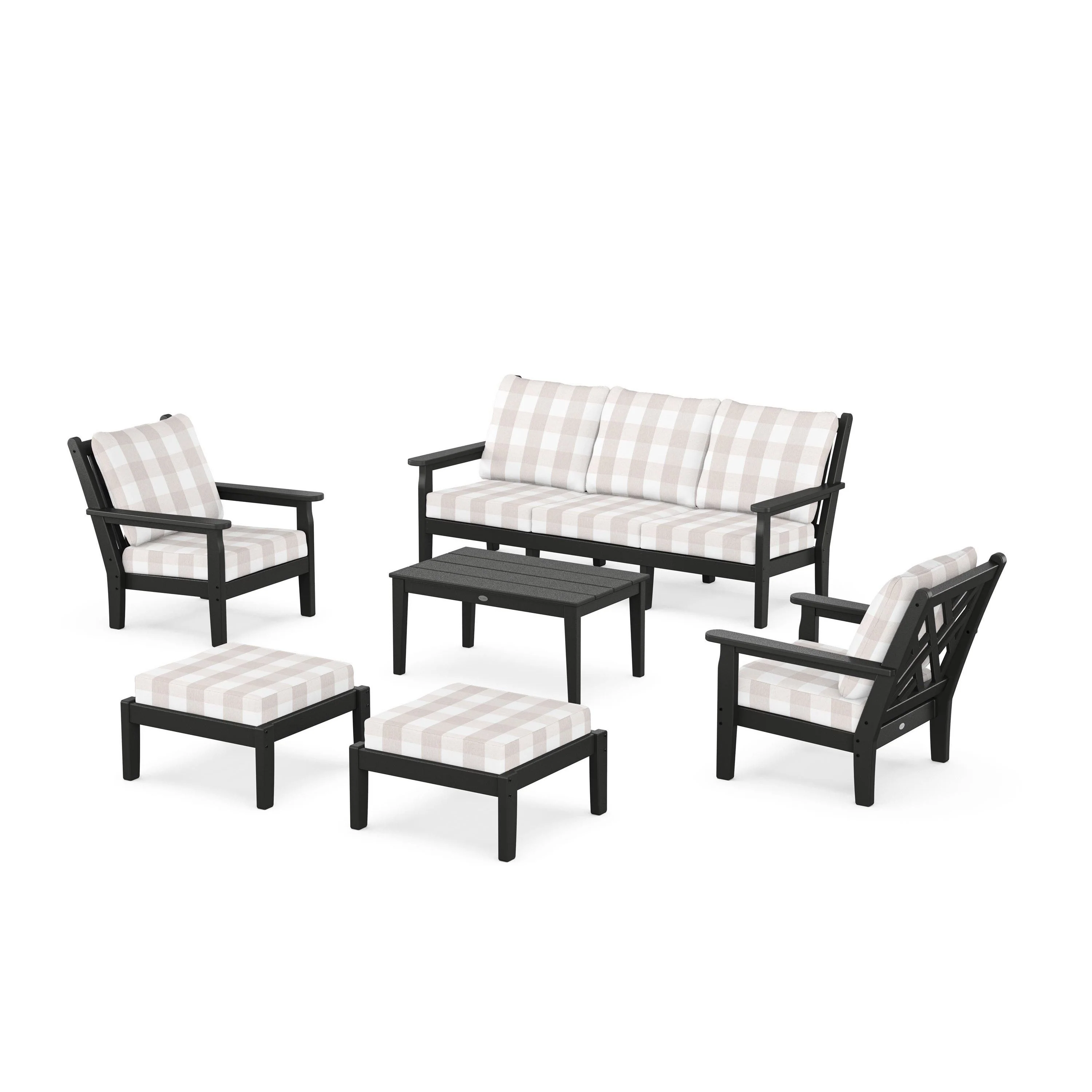 Chippendale 6-Piece Lounge Sofa Set - Image 70