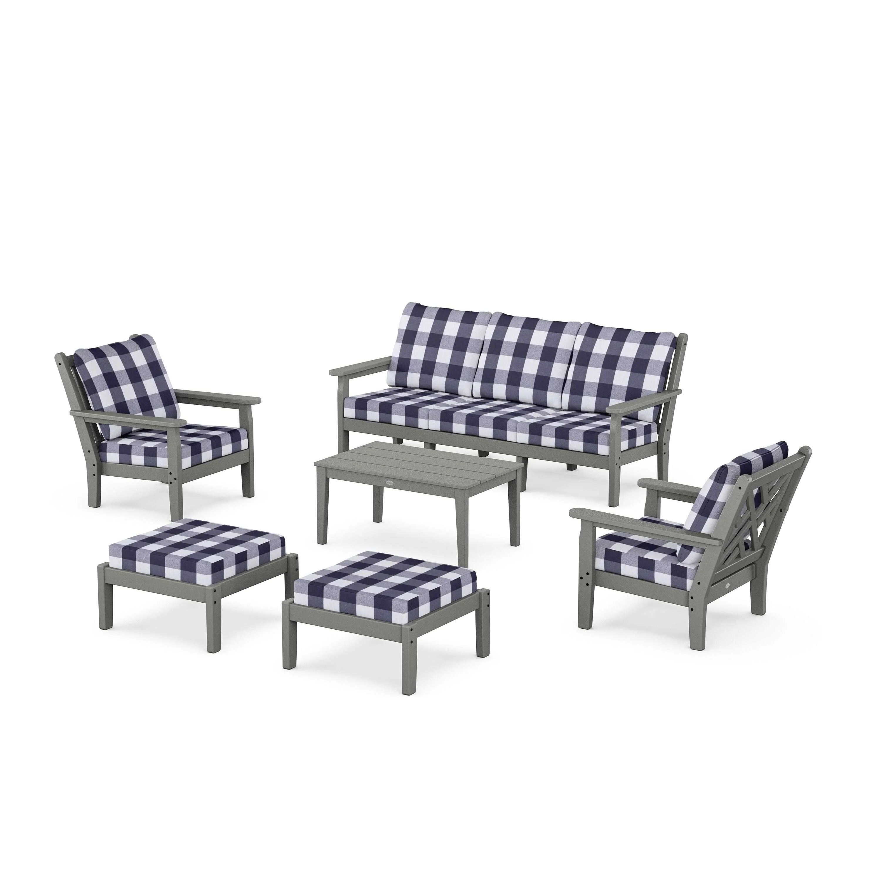 Chippendale 6-Piece Lounge Sofa Set - Image 71