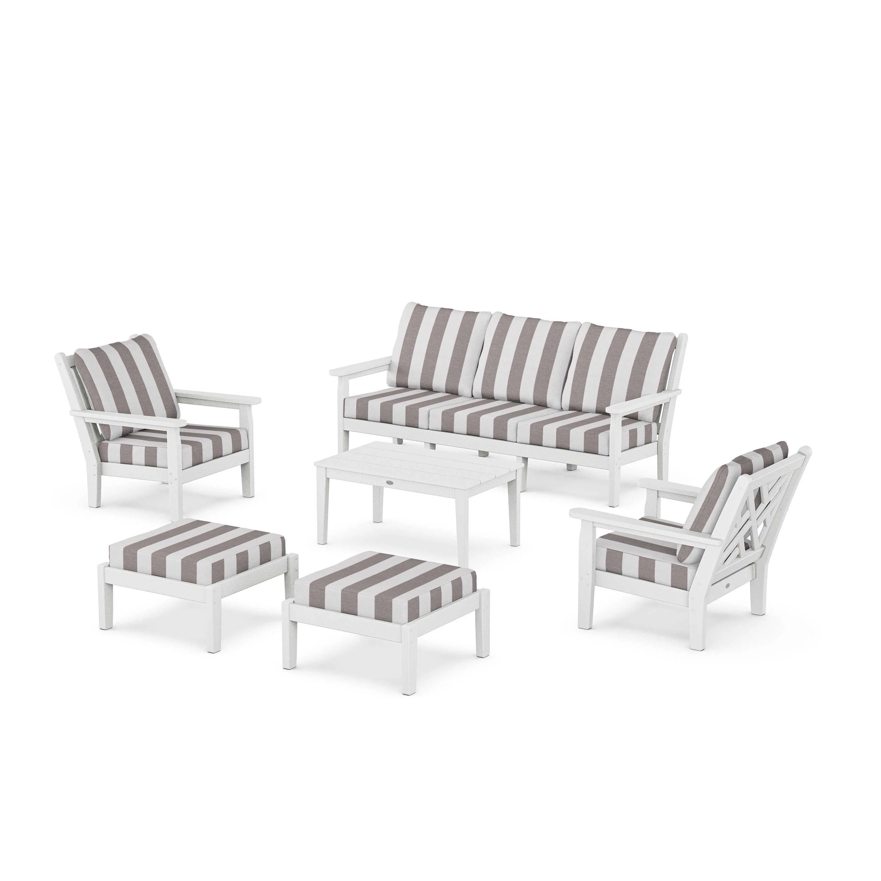 Chippendale 6-Piece Lounge Sofa Set - Image 84