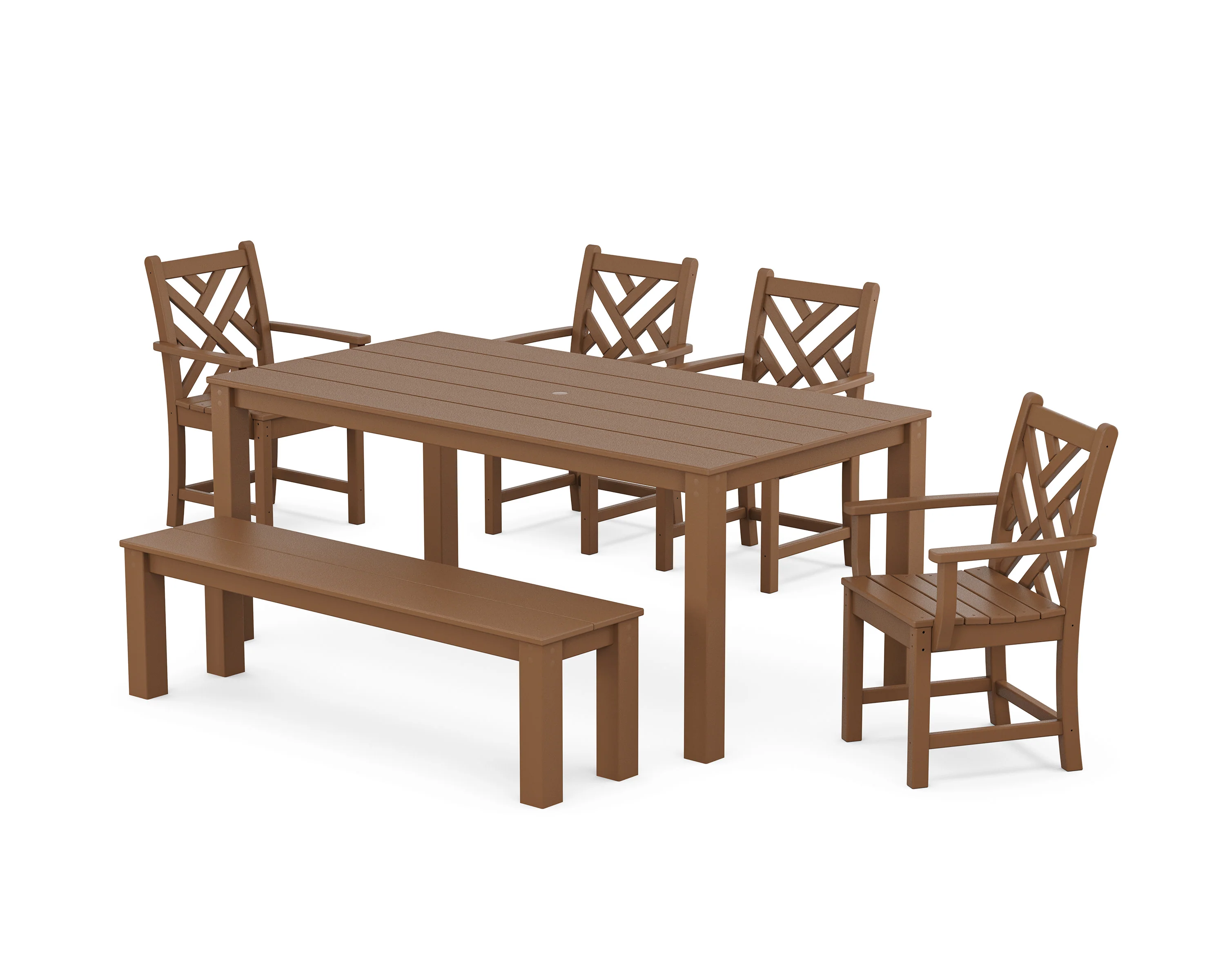 Chippendale 6-Piece Parsons Dining Set with Bench - Image 6