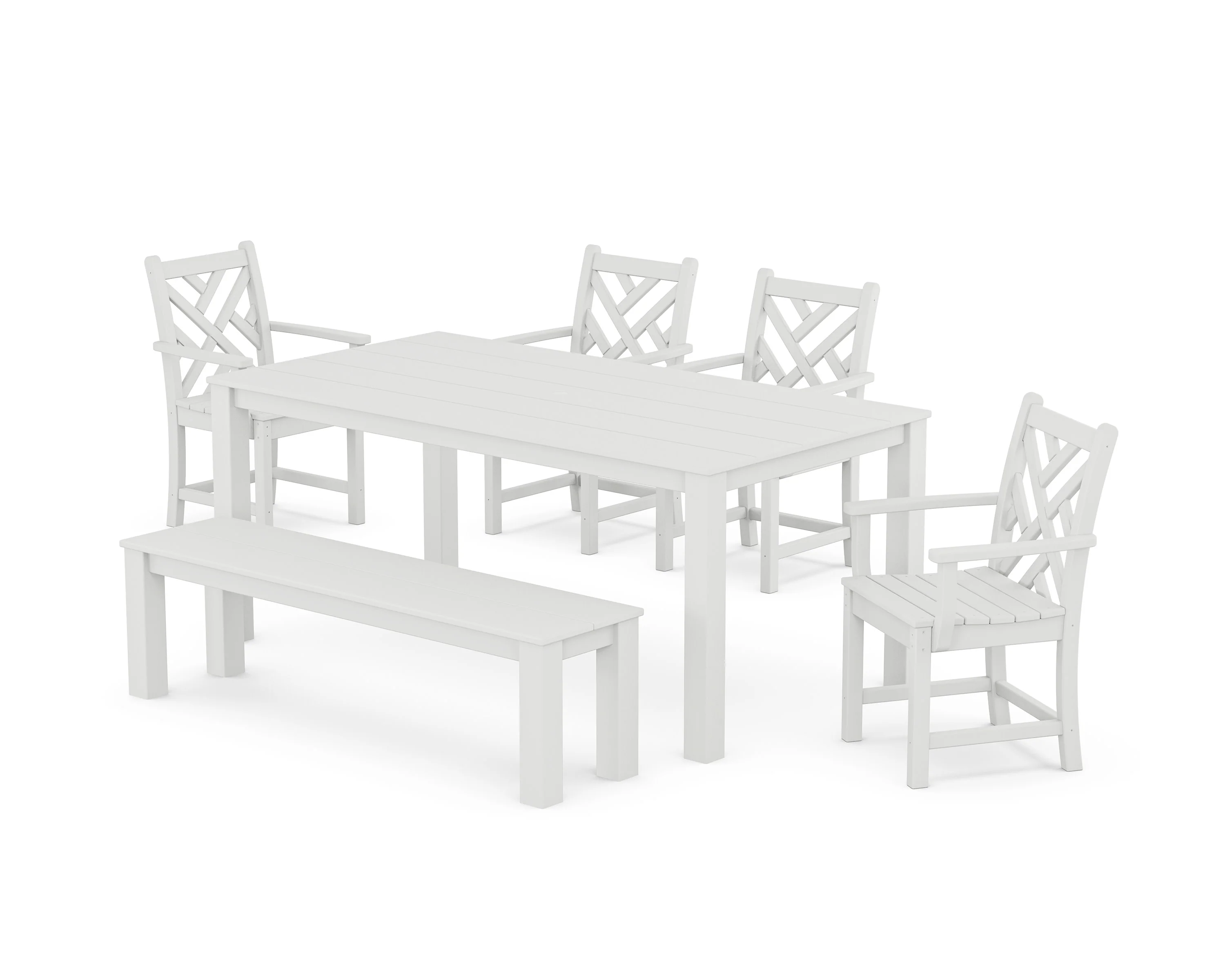 Chippendale 6-Piece Parsons Dining Set with Bench - Image 8