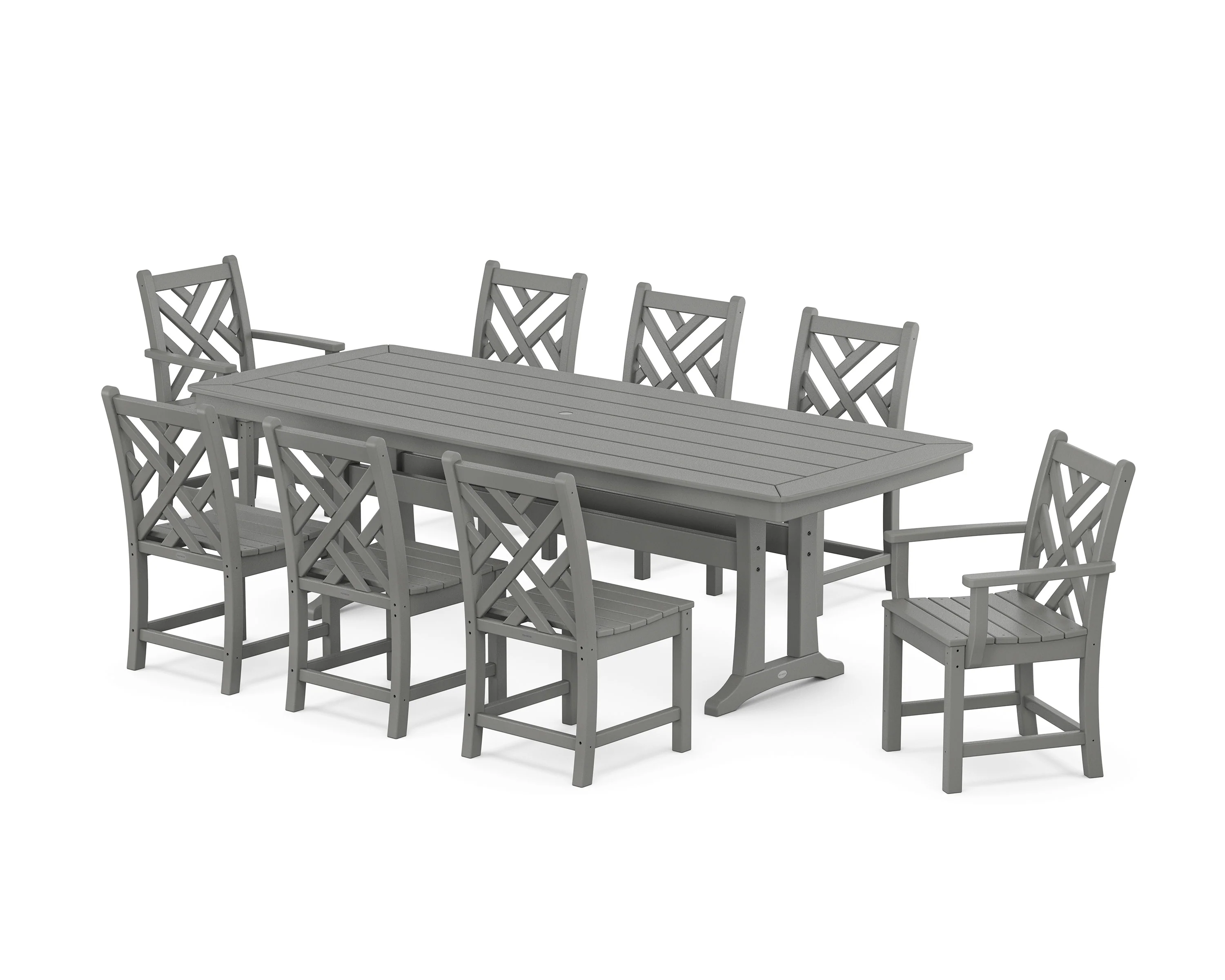 Chippendale 9-Piece Dining Set with Trestle Legs - Image 10