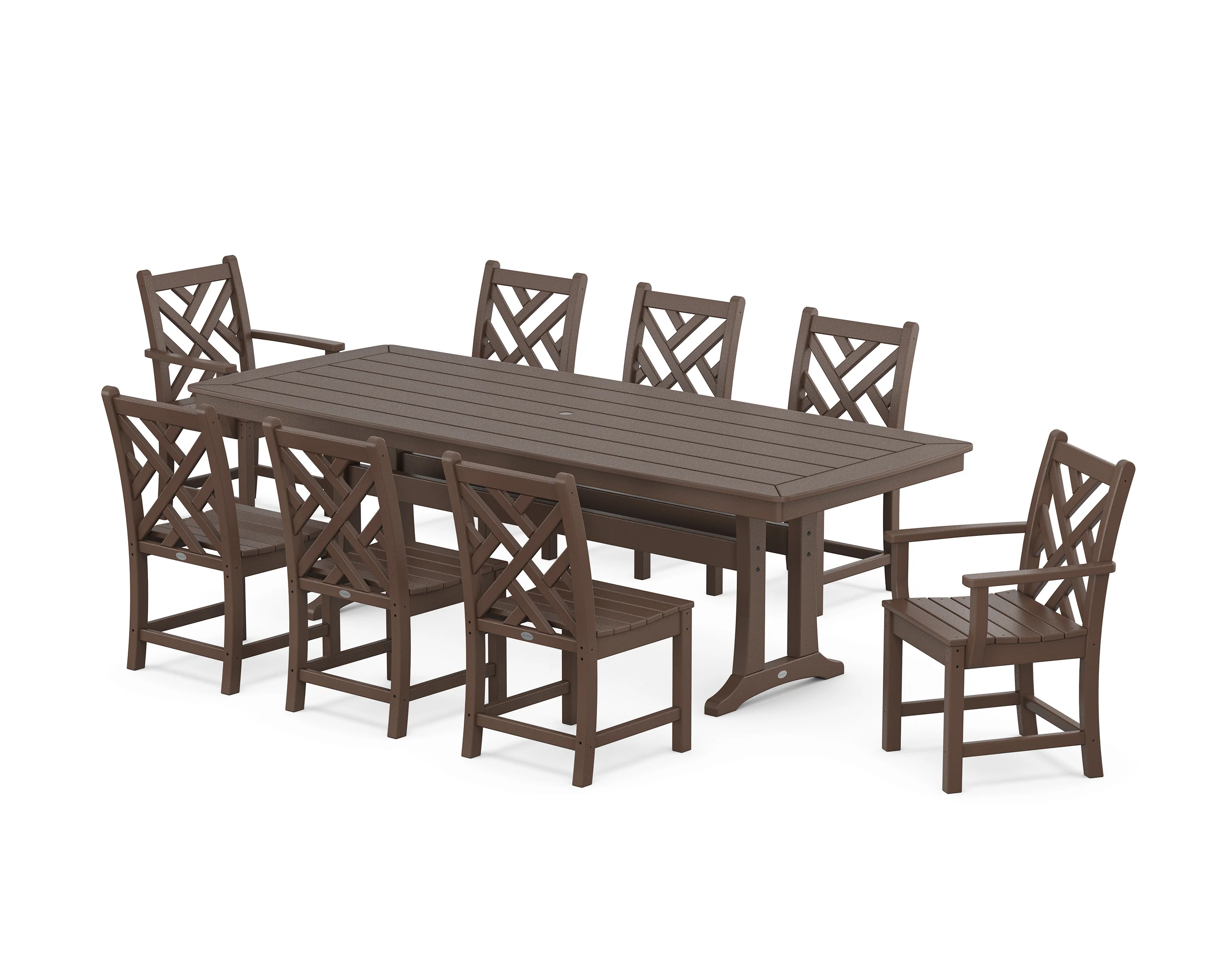 Chippendale 9-Piece Dining Set with Trestle Legs - Image 8