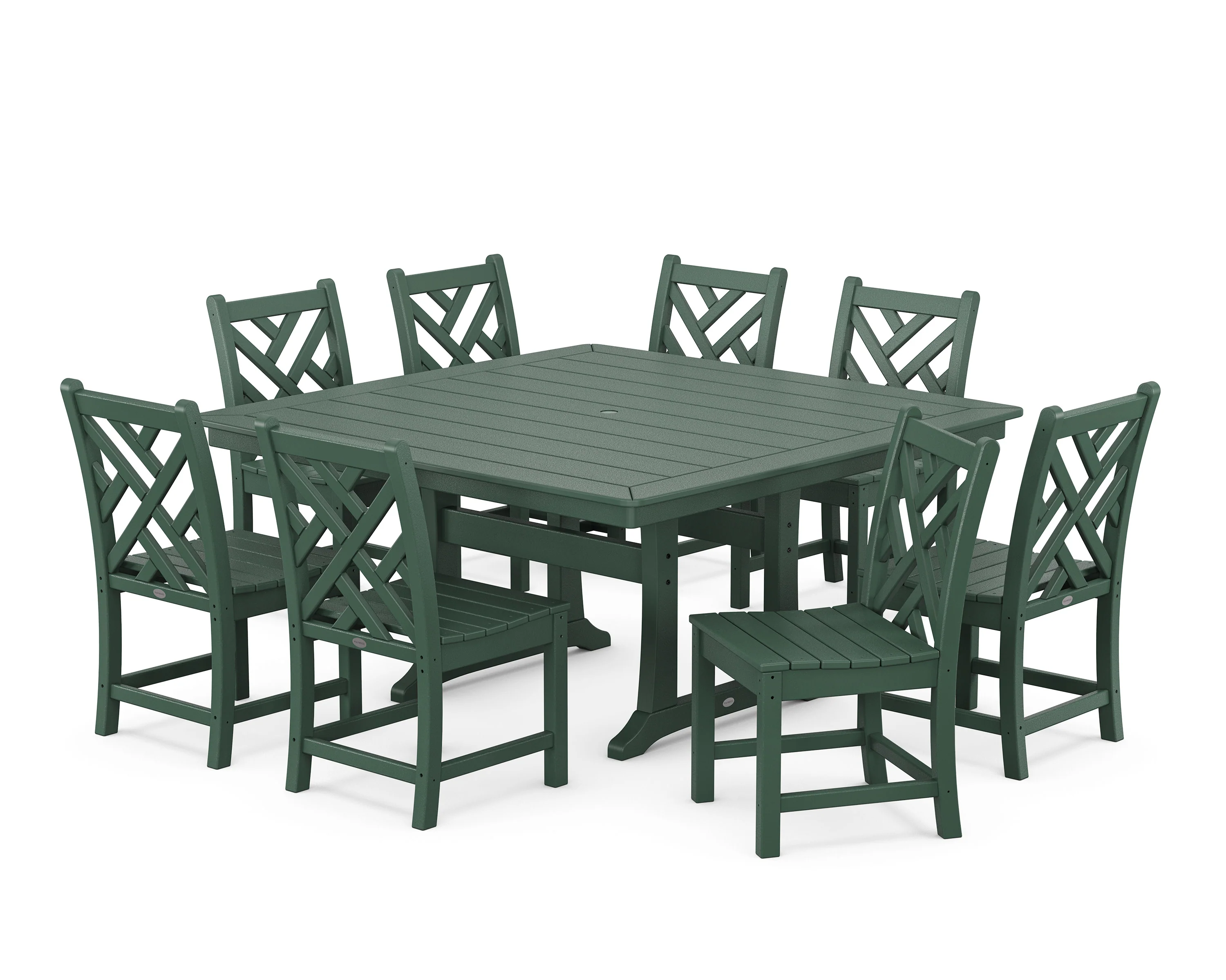 Chippendale 9-Piece Nautical Trestle Dining Set - Image 4