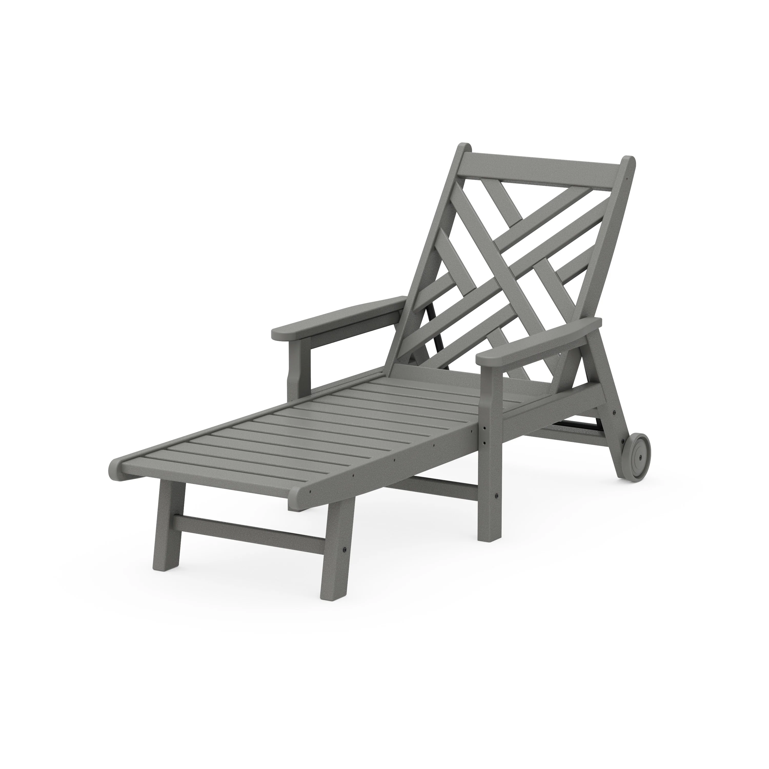 Chippendale Chaise with Arms and Wheels