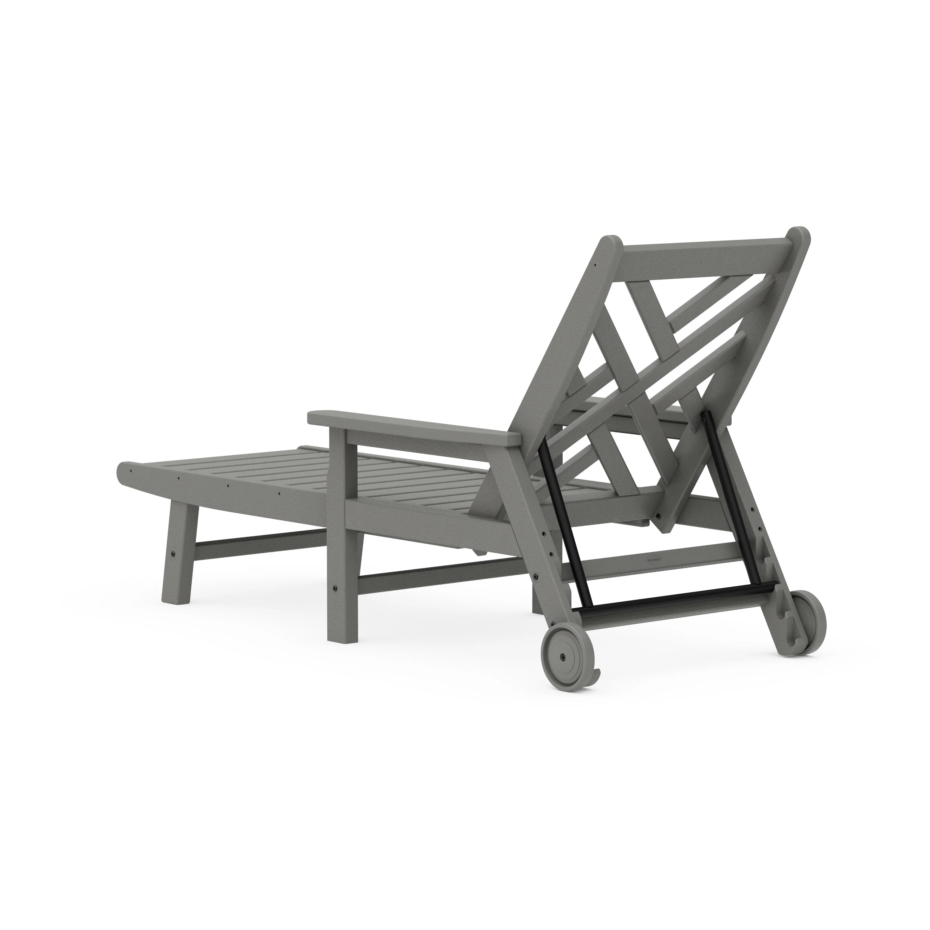 Chippendale Chaise with Arms and Wheels - Image 4