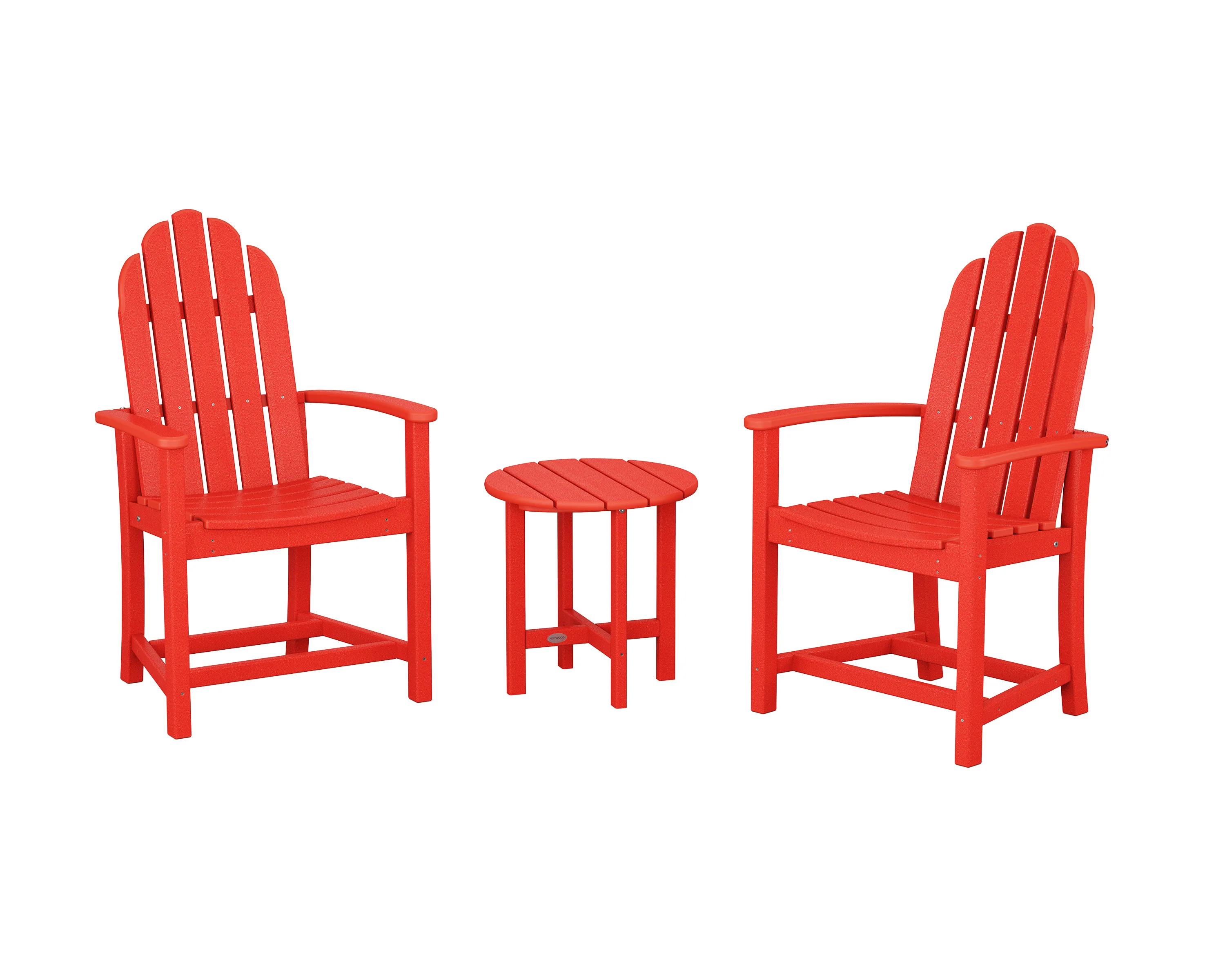 Classic 3-Piece Upright Adirondack Chair Set - Image 7