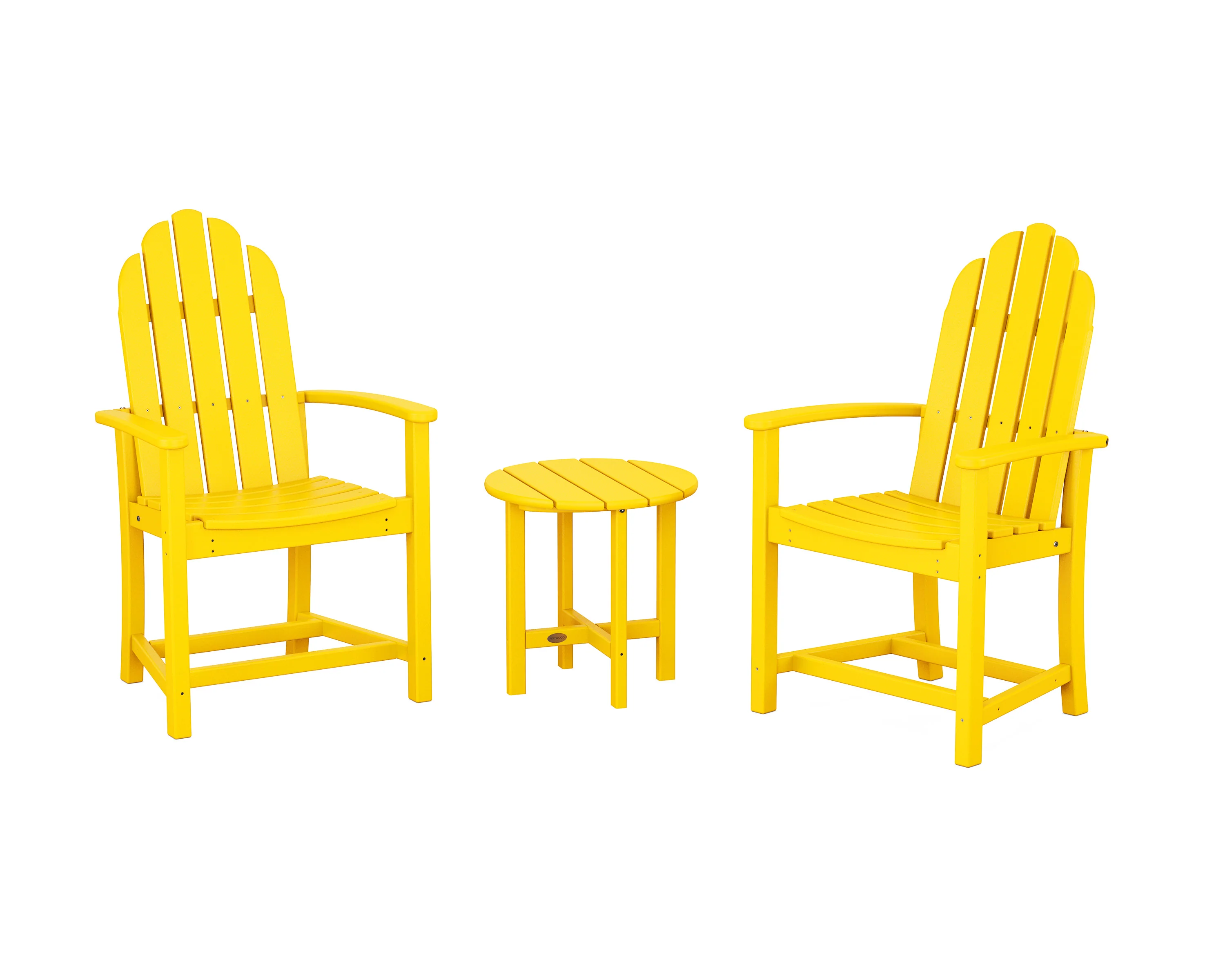 Classic 3-Piece Upright Adirondack Chair Set - Image 9