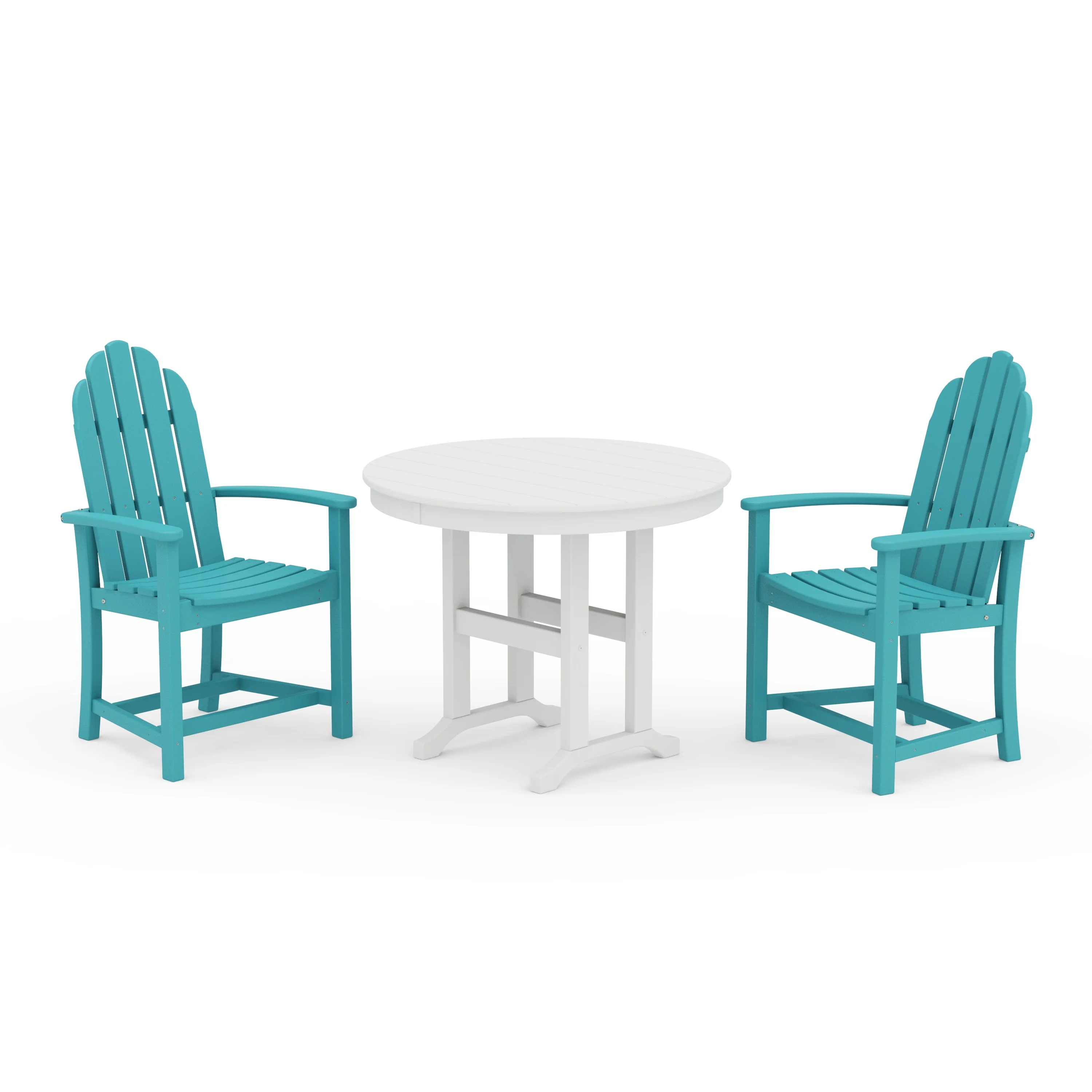 Classic Adirondack 3-Piece Round Dining Set - Image 4