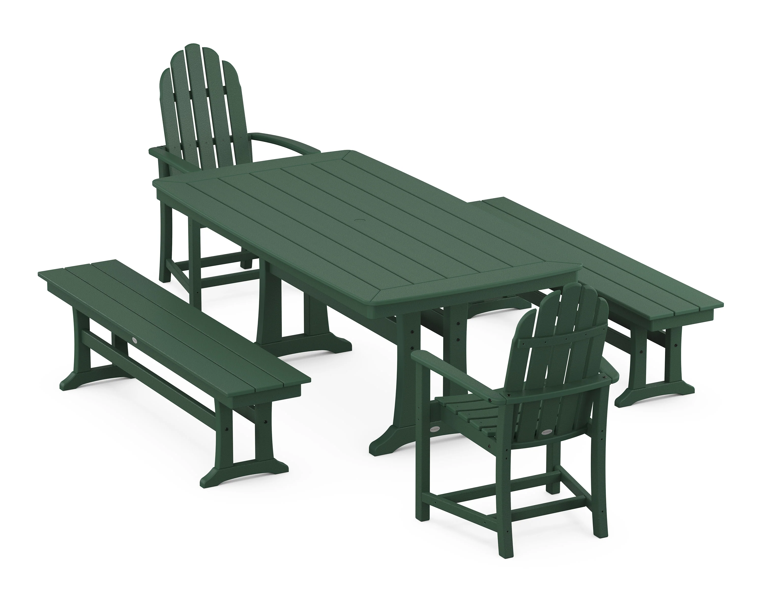 Classic Adirondack 5-Piece Dining Set with Trestle Legs - Image 5