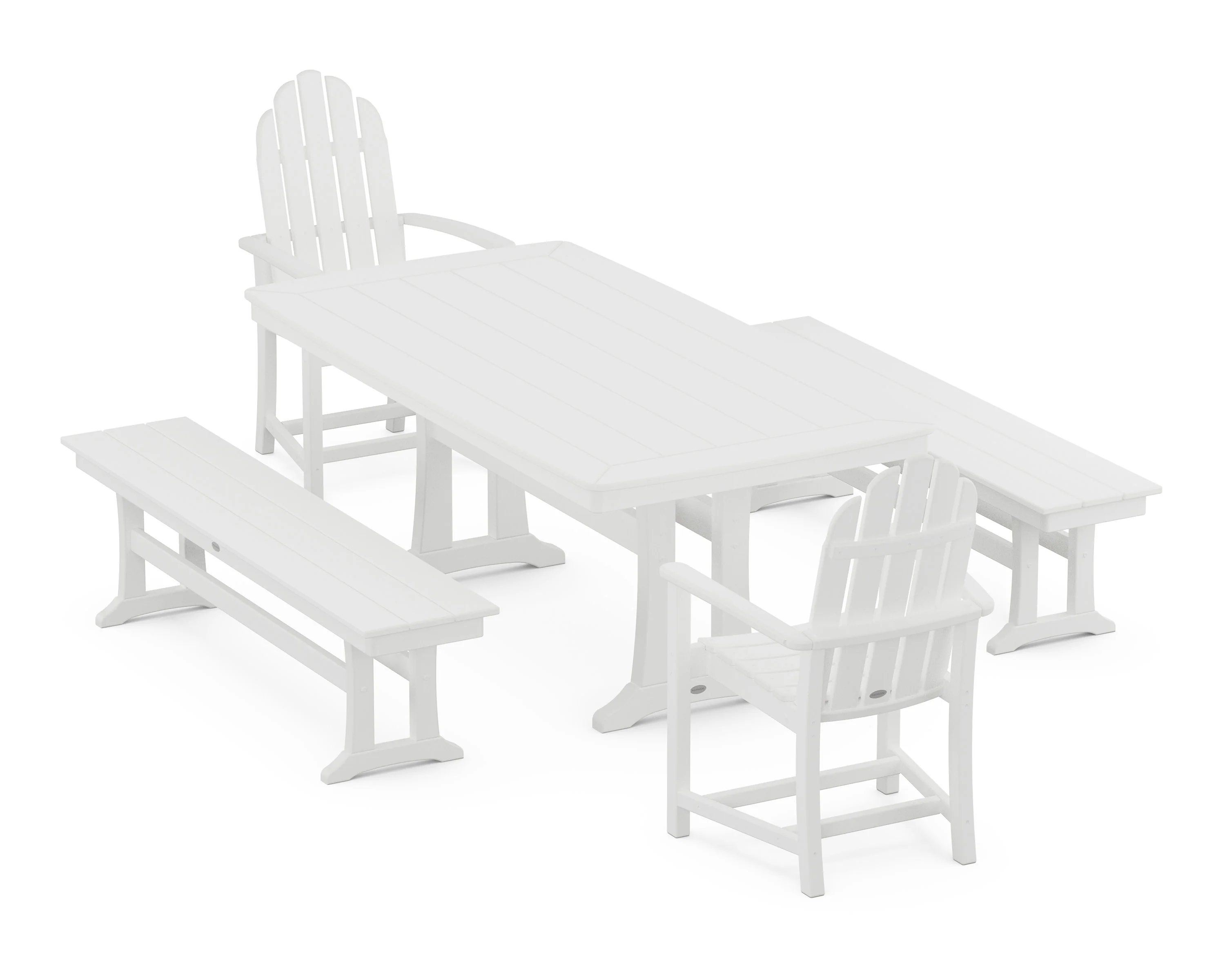 Classic Adirondack 5-Piece Dining Set with Trestle Legs - Image 6