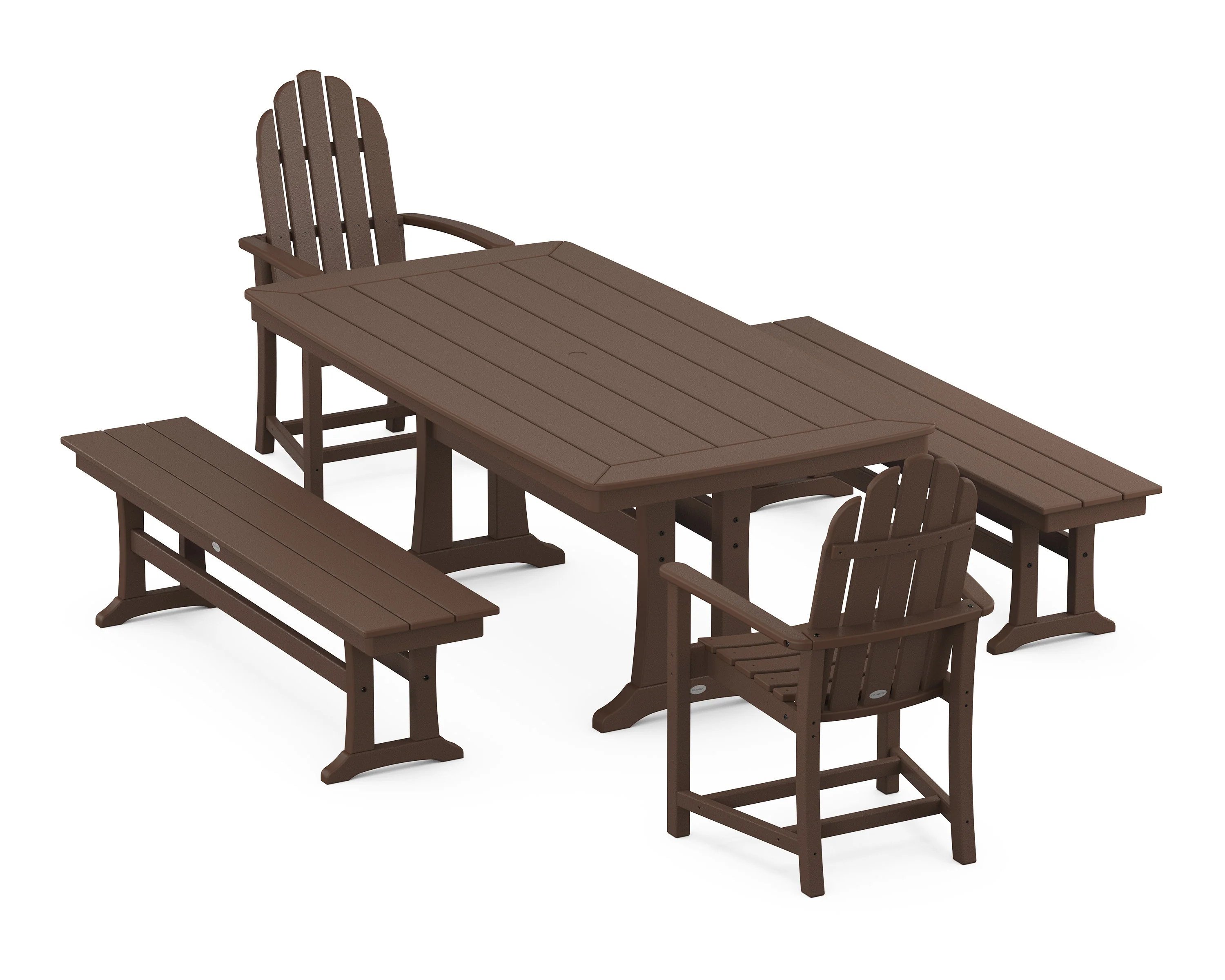 Classic Adirondack 5-Piece Dining Set with Trestle Legs - Image 7
