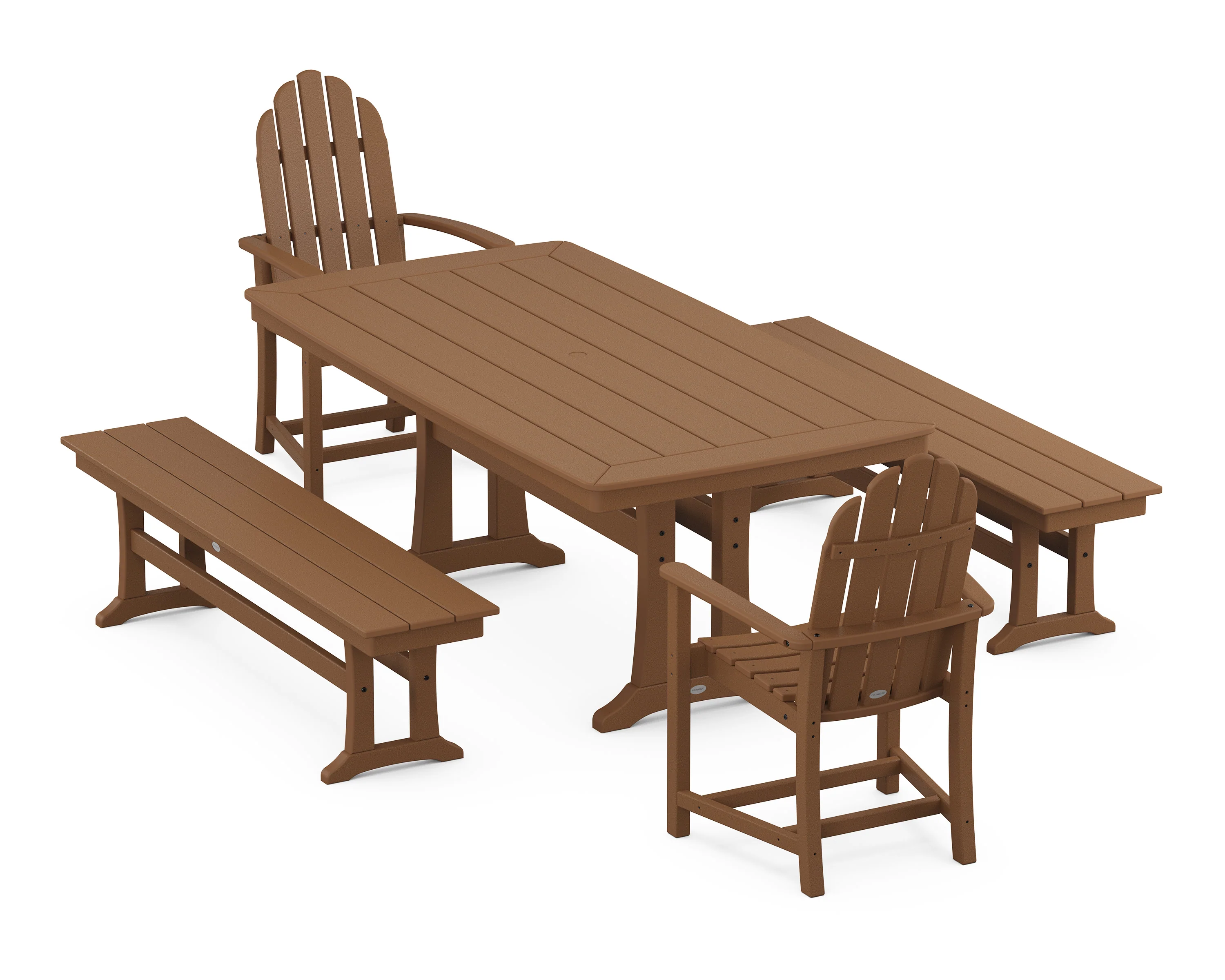 Classic Adirondack 5-Piece Dining Set with Trestle Legs - Image 8