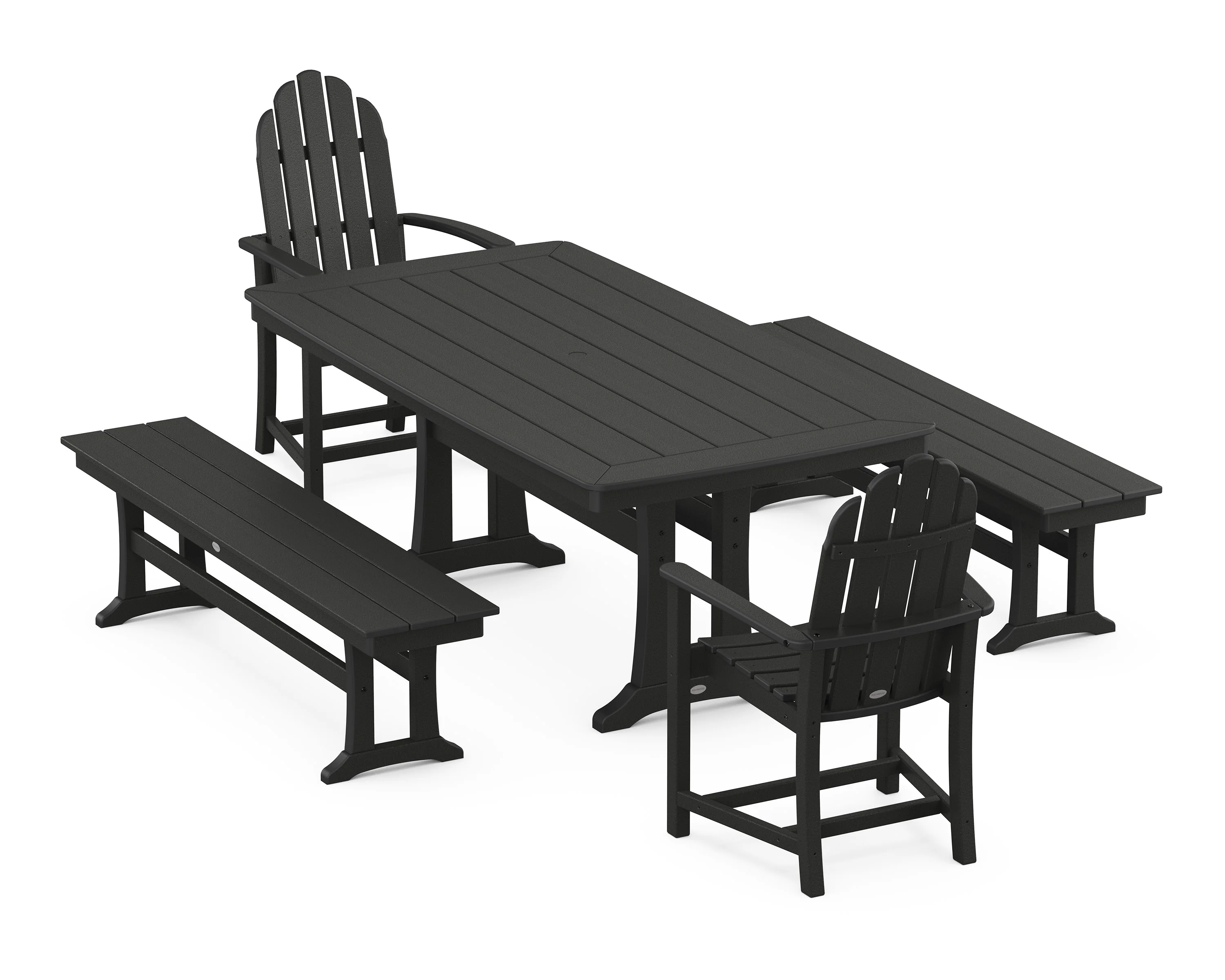 Classic Adirondack 5-Piece Dining Set with Trestle Legs - Image 9