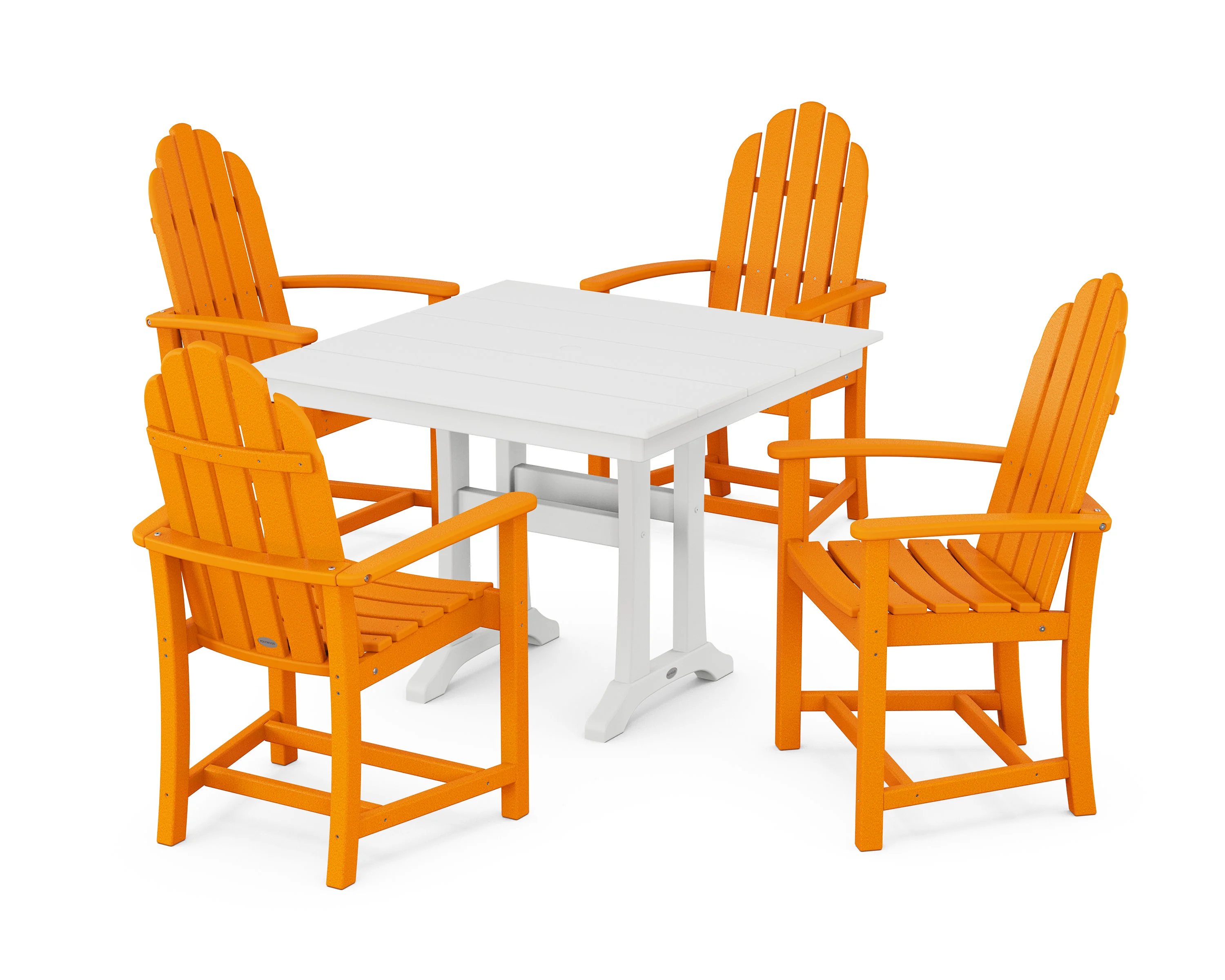 Classic Adirondack 5-Piece Farmhouse Dining Set With Trestle Legs - Image 10