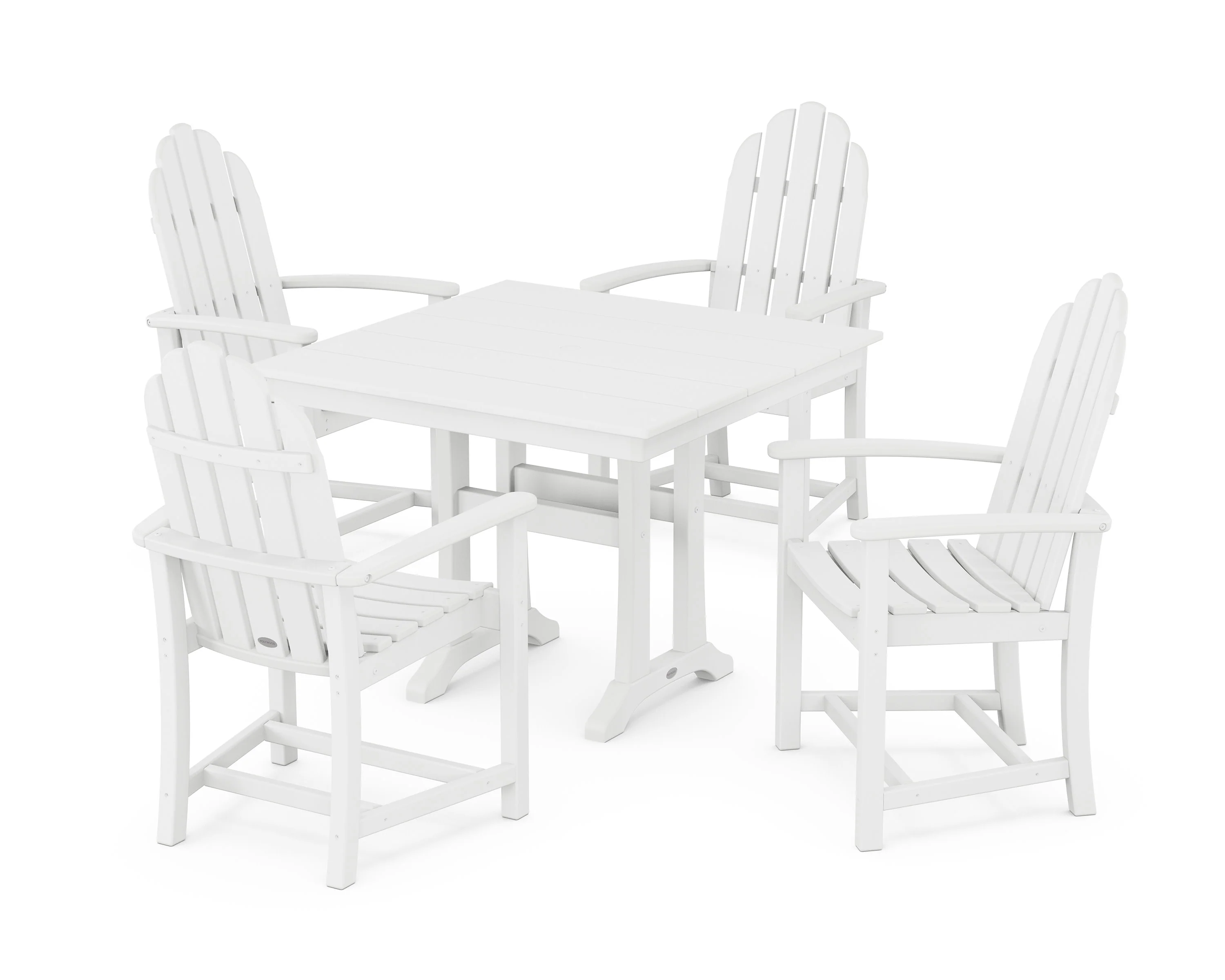 Classic Adirondack 5-Piece Farmhouse Dining Set With Trestle Legs - Image 13