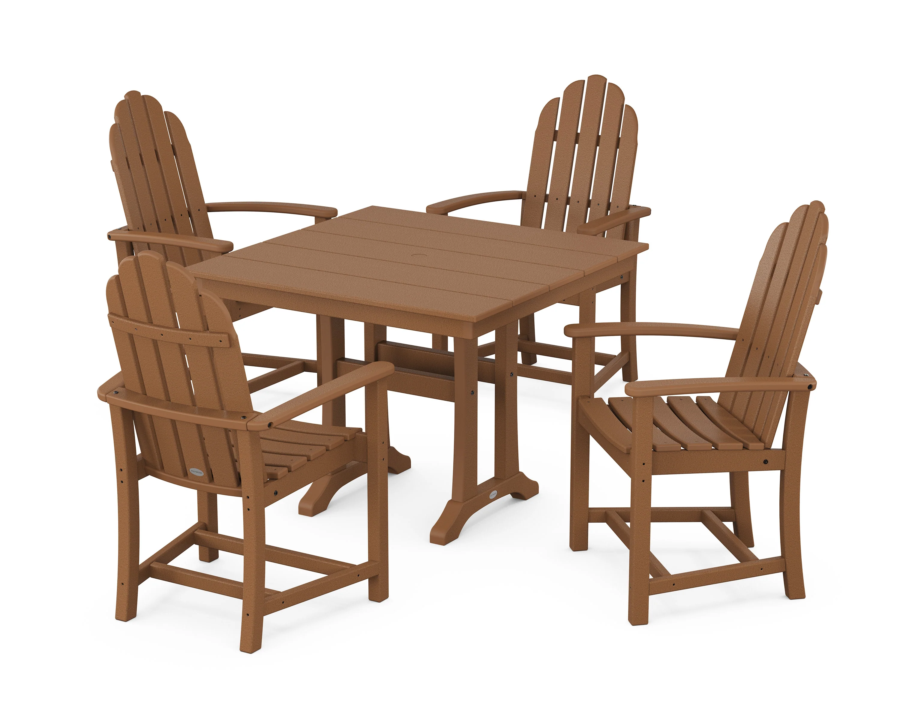 Classic Adirondack 5-Piece Farmhouse Dining Set With Trestle Legs - Image 5