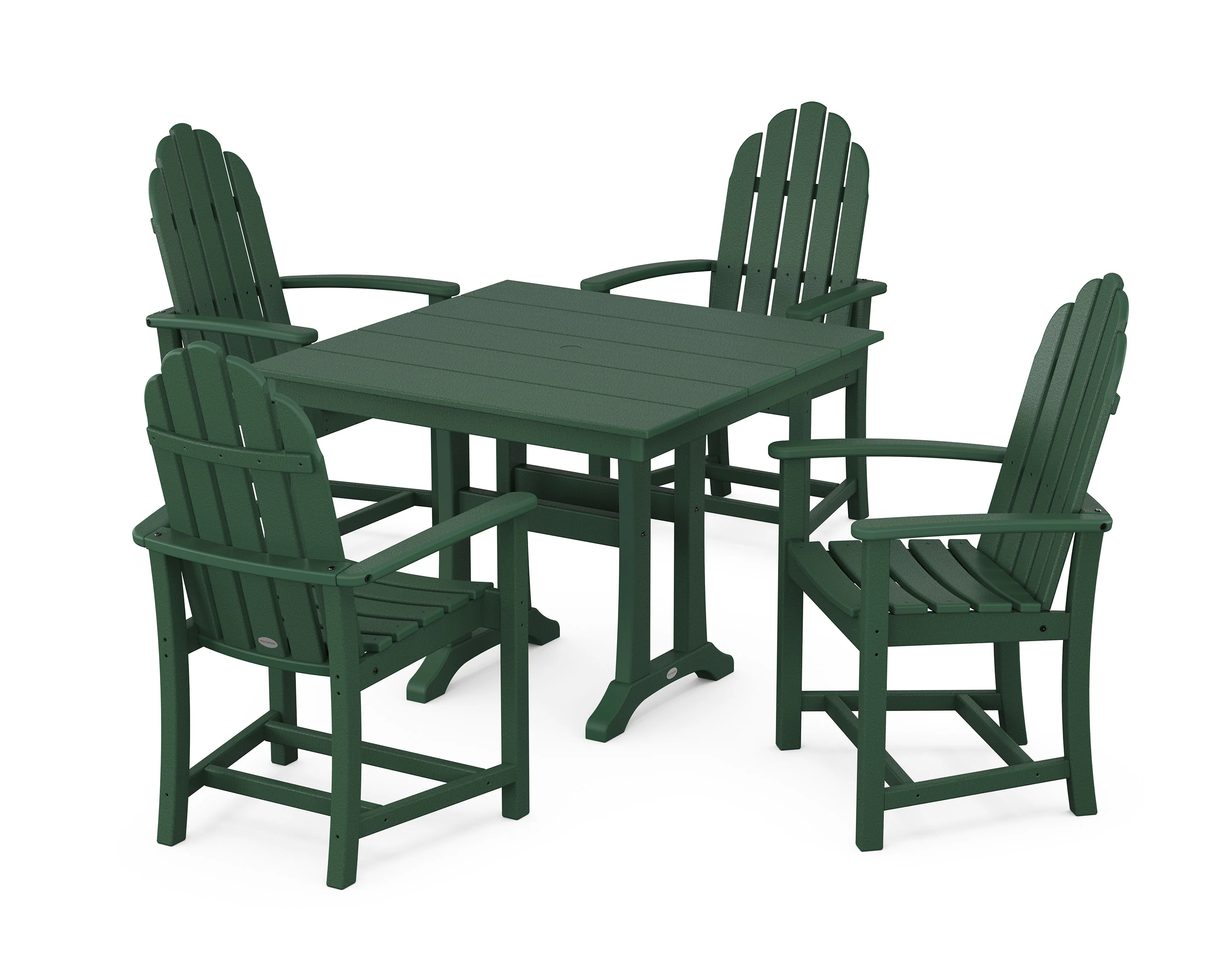Classic Adirondack 5-Piece Farmhouse Dining Set With Trestle Legs - Image 6