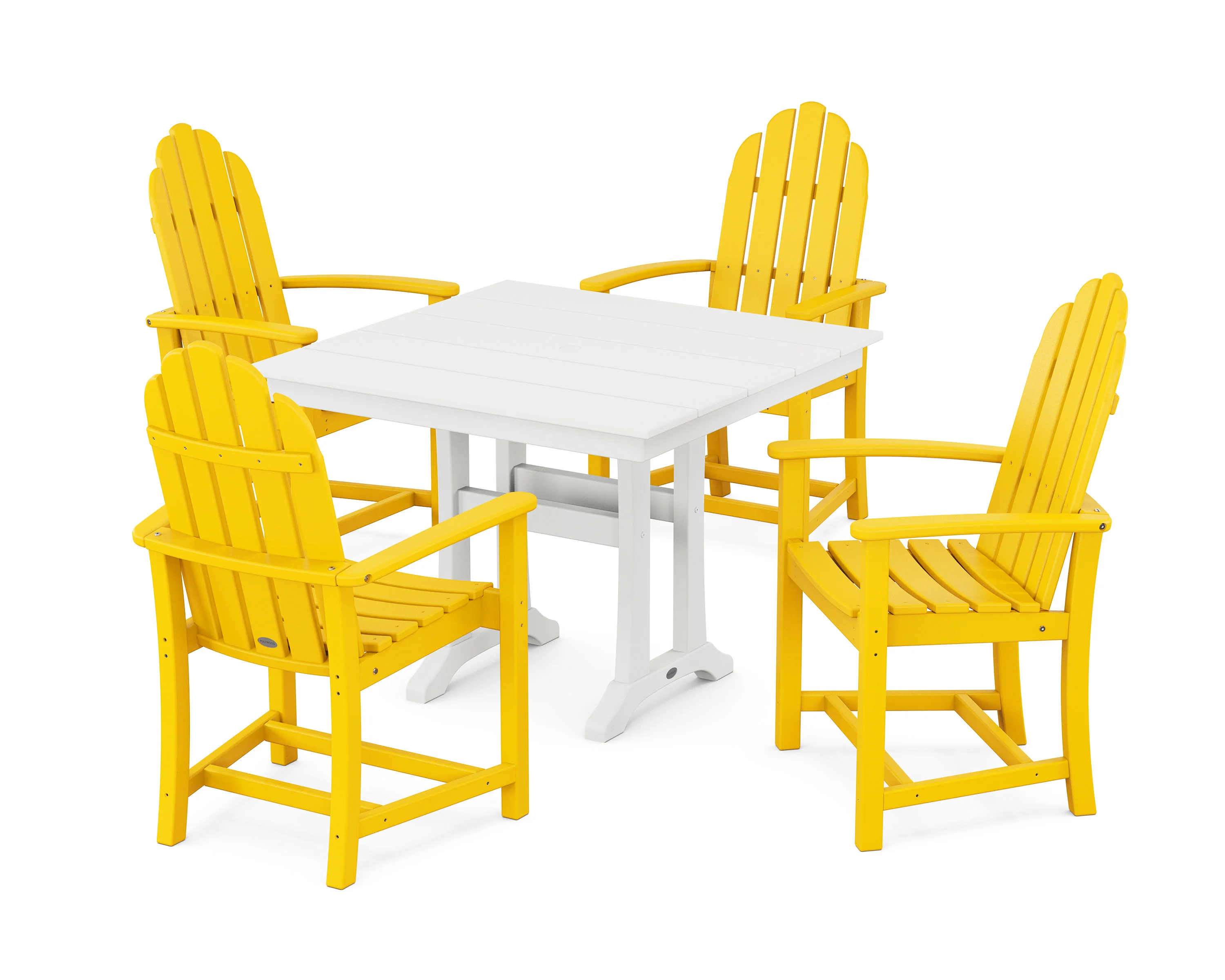 Classic Adirondack 5-Piece Farmhouse Dining Set With Trestle Legs - Image 8