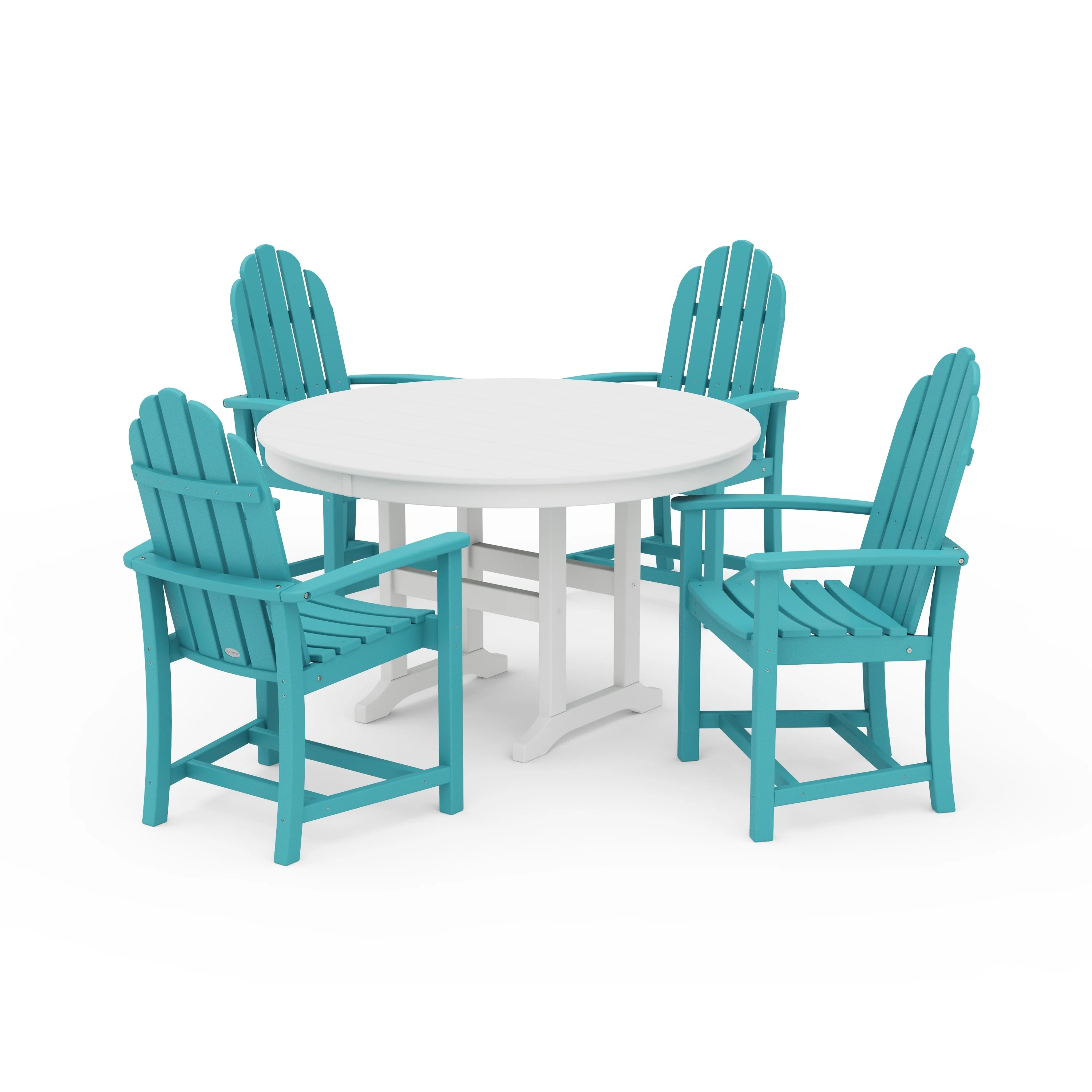 Classic Adirondack 5-Piece Round Farmhouse Dining Set - Image 10