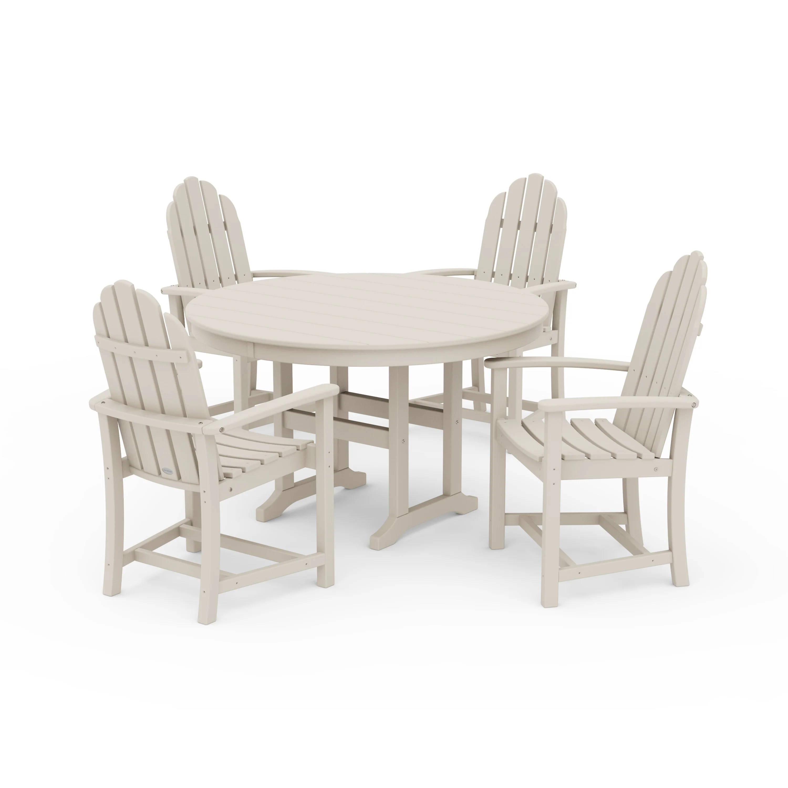 Classic Adirondack 5-Piece Round Farmhouse Dining Set - Image 11