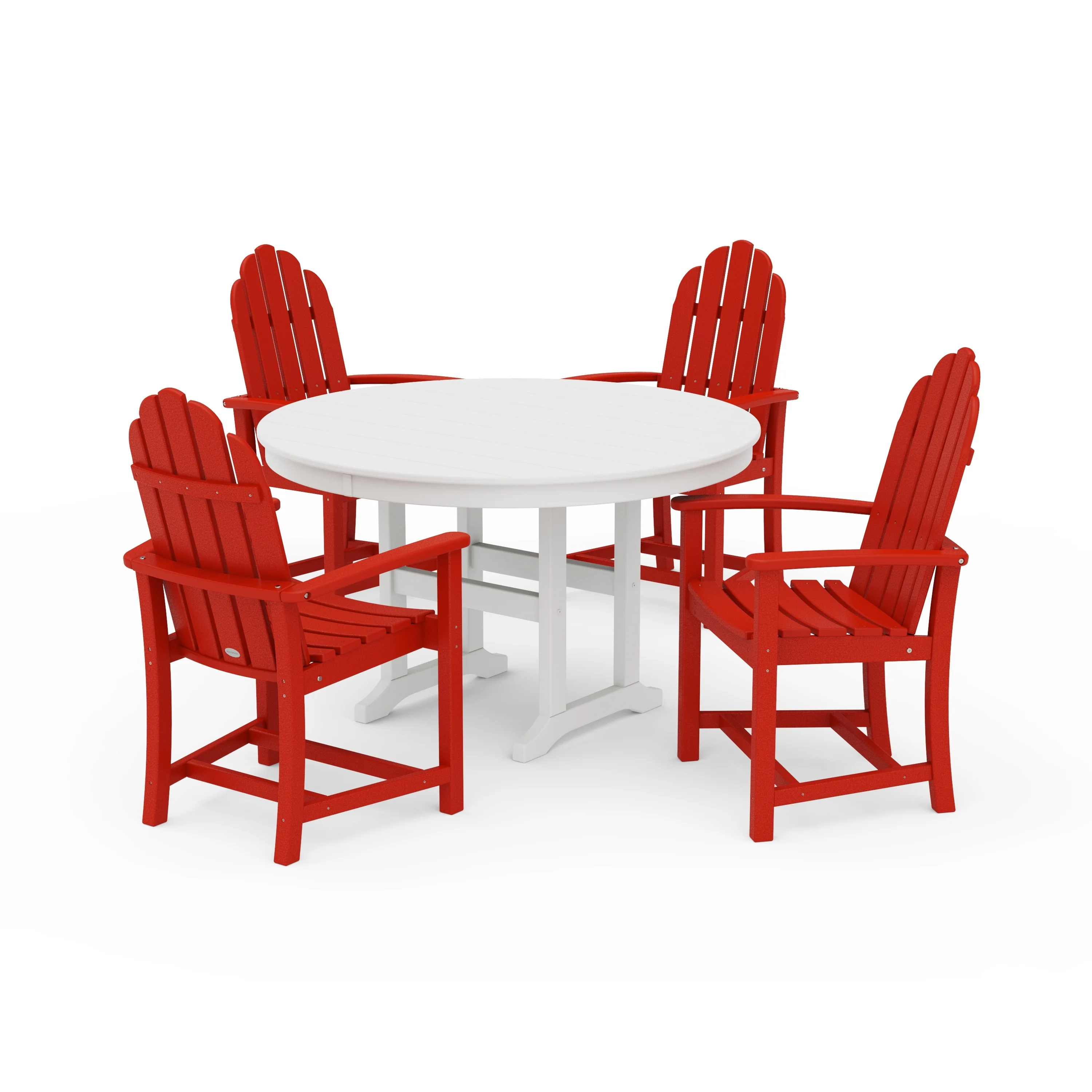 Classic Adirondack 5-Piece Round Farmhouse Dining Set - Image 12