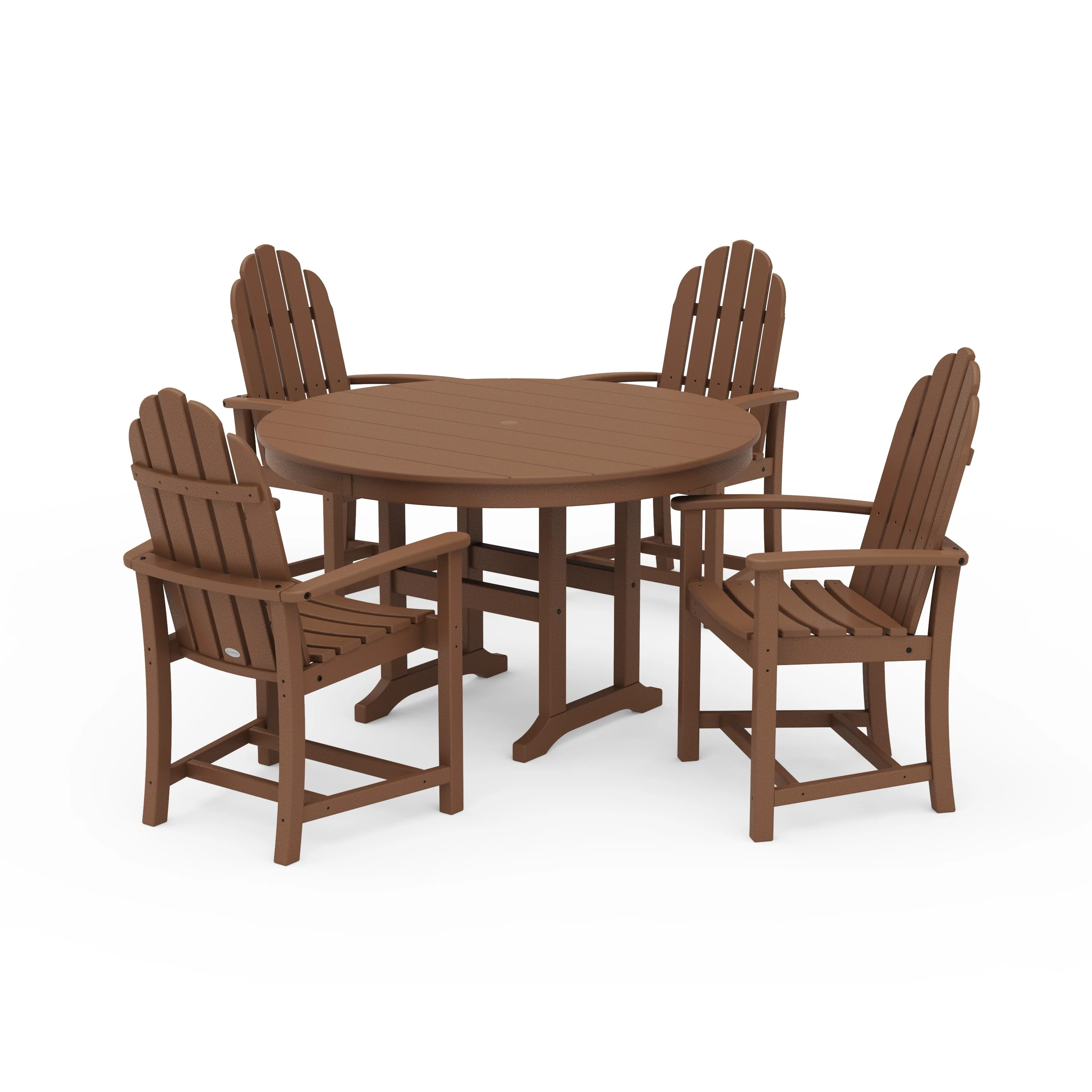 Classic Adirondack 5-Piece Round Farmhouse Dining Set - Image 17