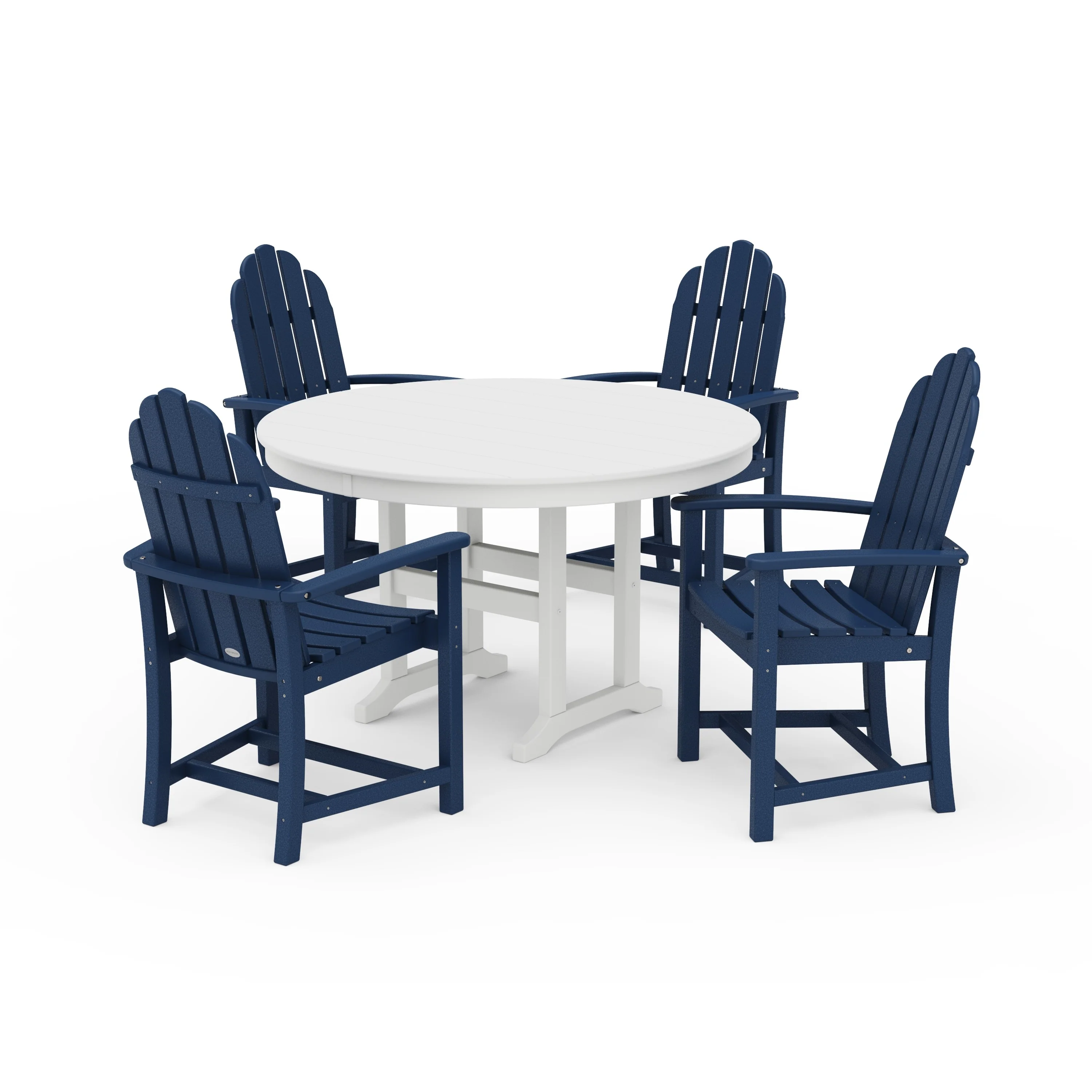 Classic Adirondack 5-Piece Round Farmhouse Dining Set - Image 6