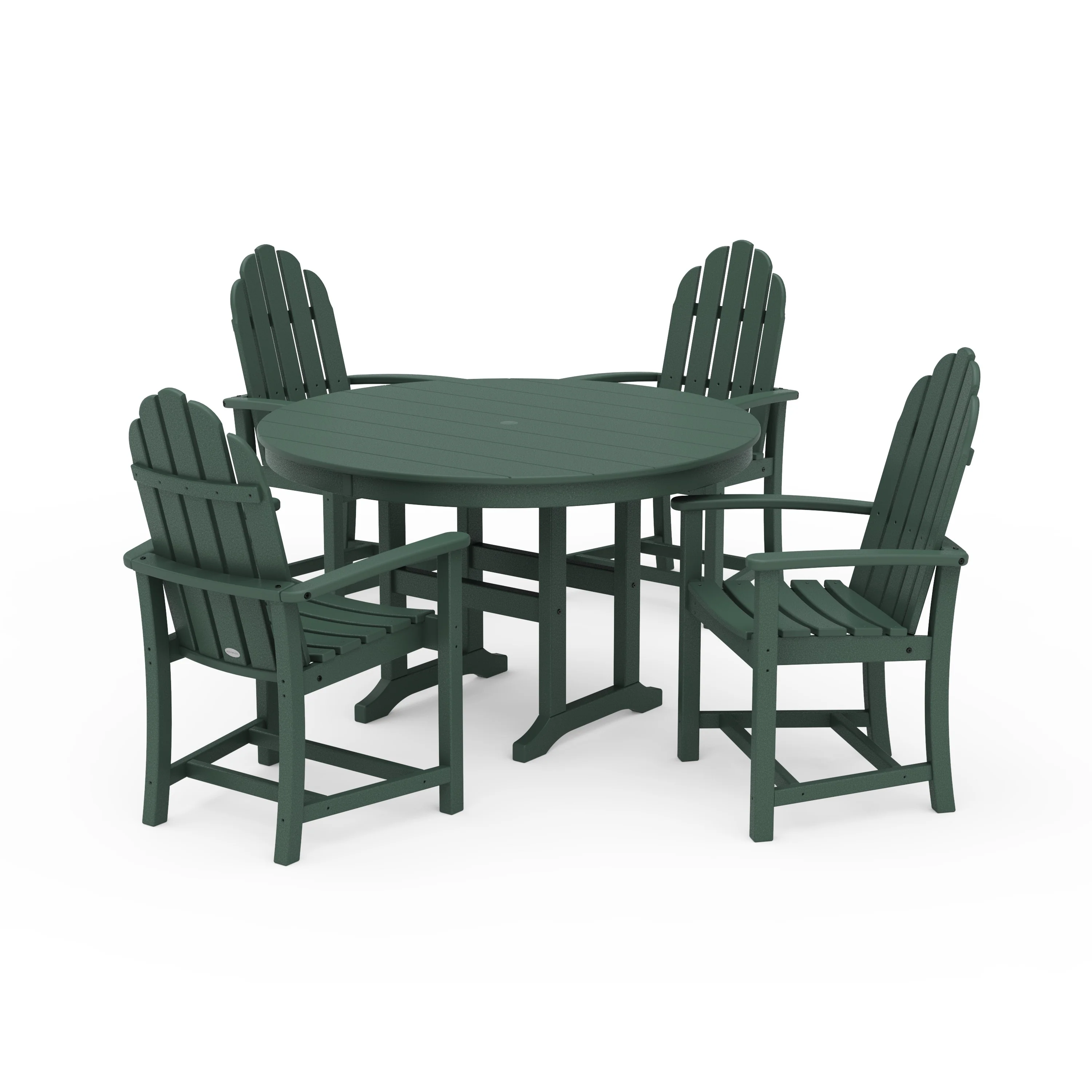 Classic Adirondack 5-Piece Round Farmhouse Dining Set - Image 8