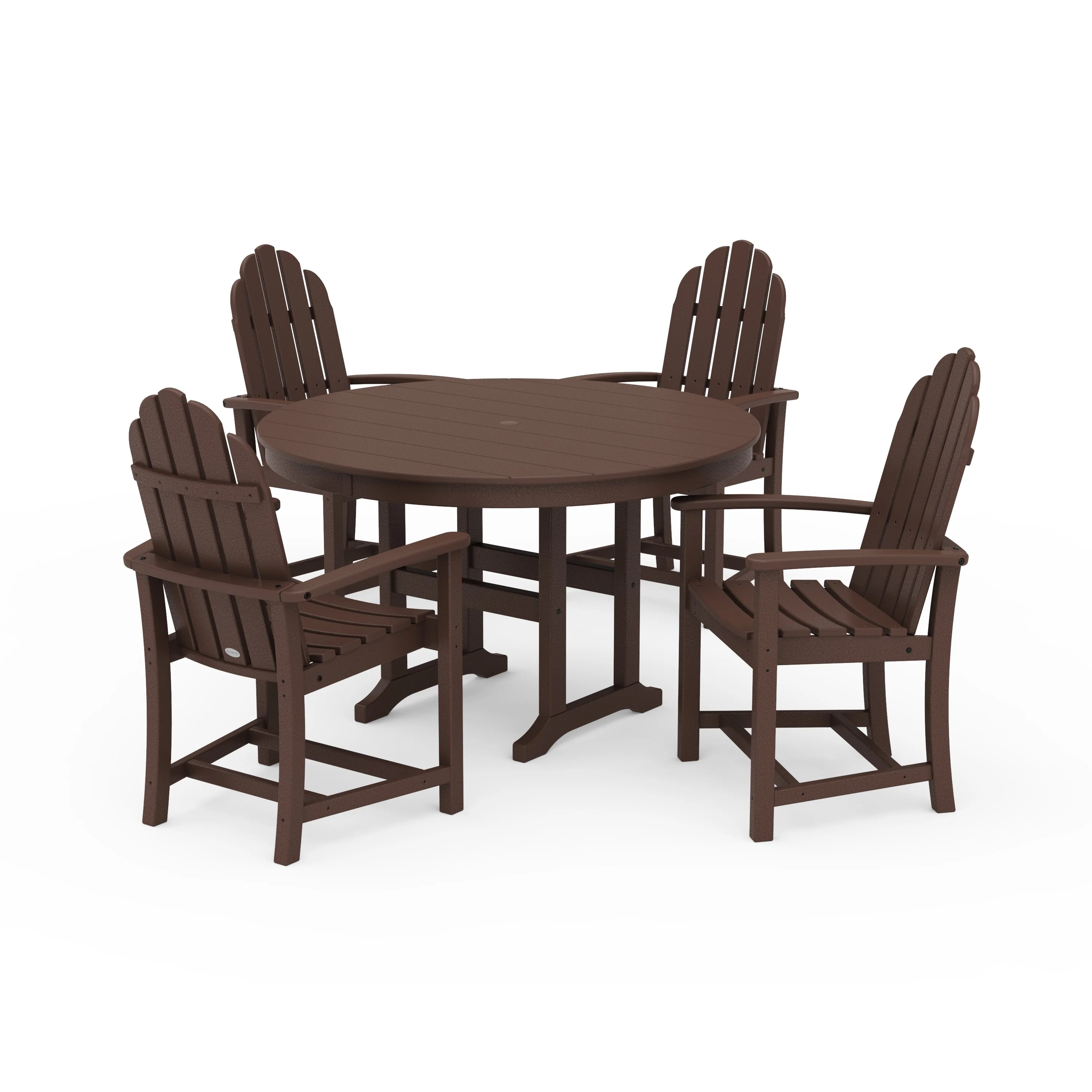 Classic Adirondack 5-Piece Round Farmhouse Dining Set - Image 9
