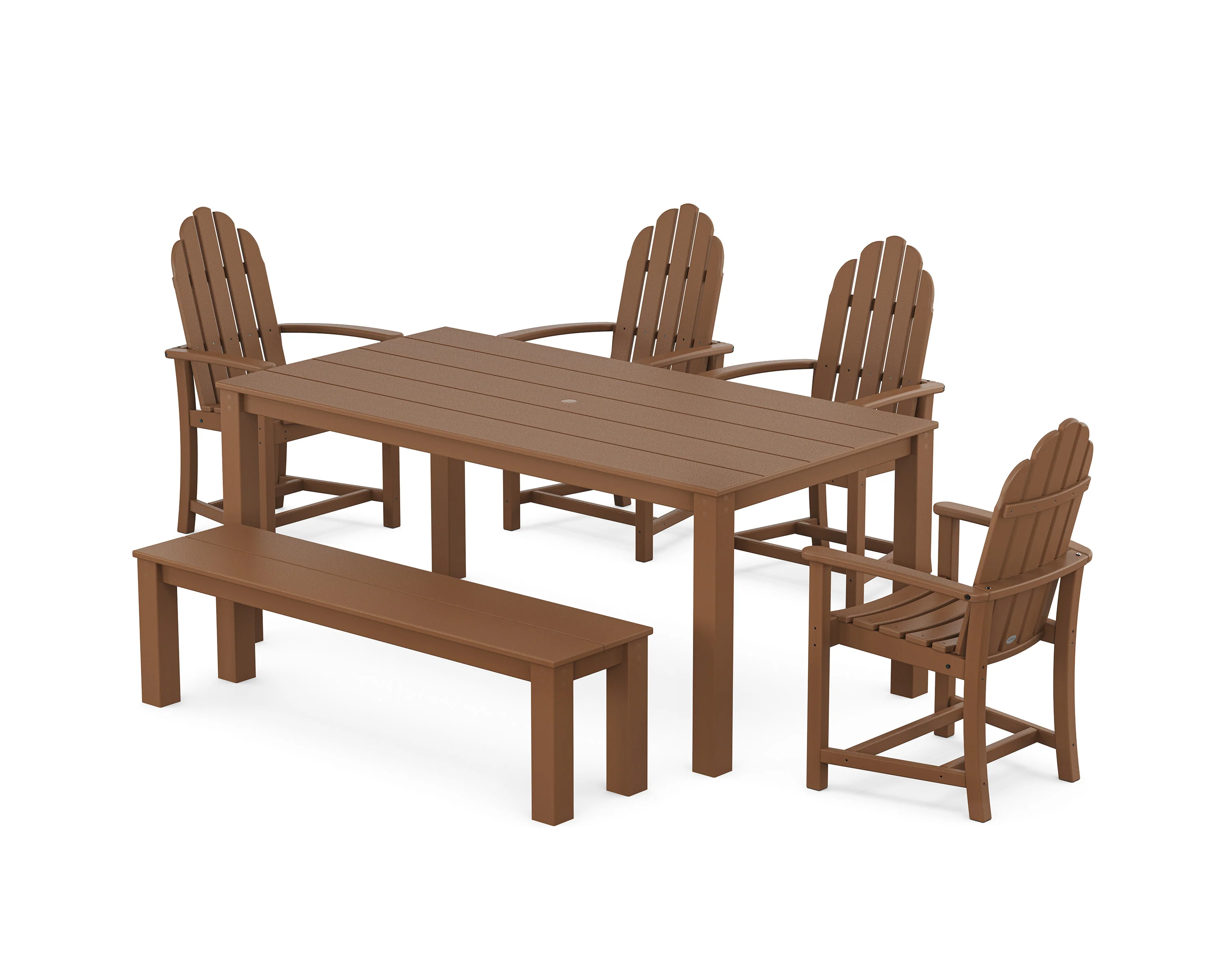 Classic Adirondack 6-Piece Parsons Dining Set with Bench - Image 9