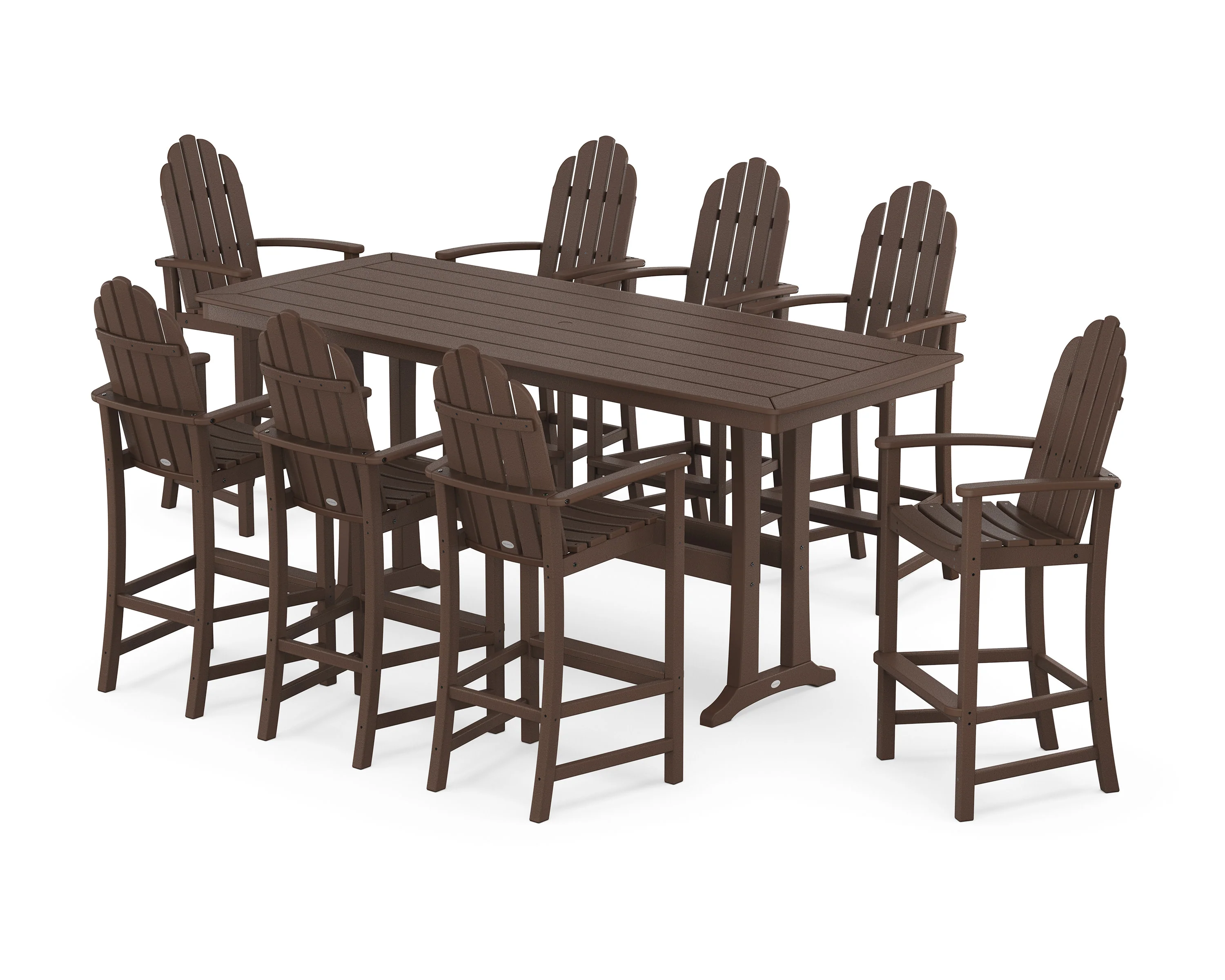 Classic Adirondack 9-Piece Bar Set with Trestle Legs - Image 5
