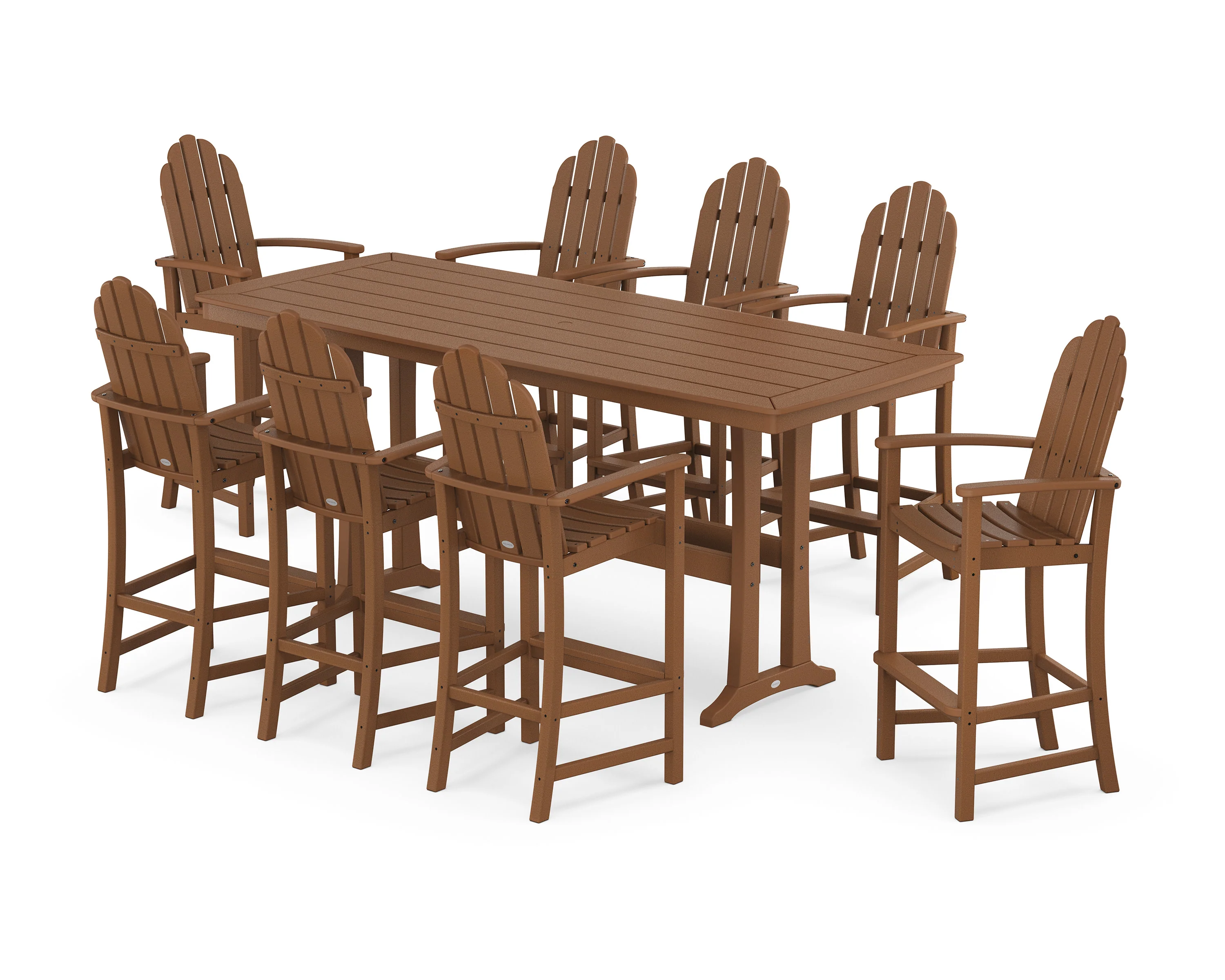 Classic Adirondack 9-Piece Bar Set with Trestle Legs - Image 7