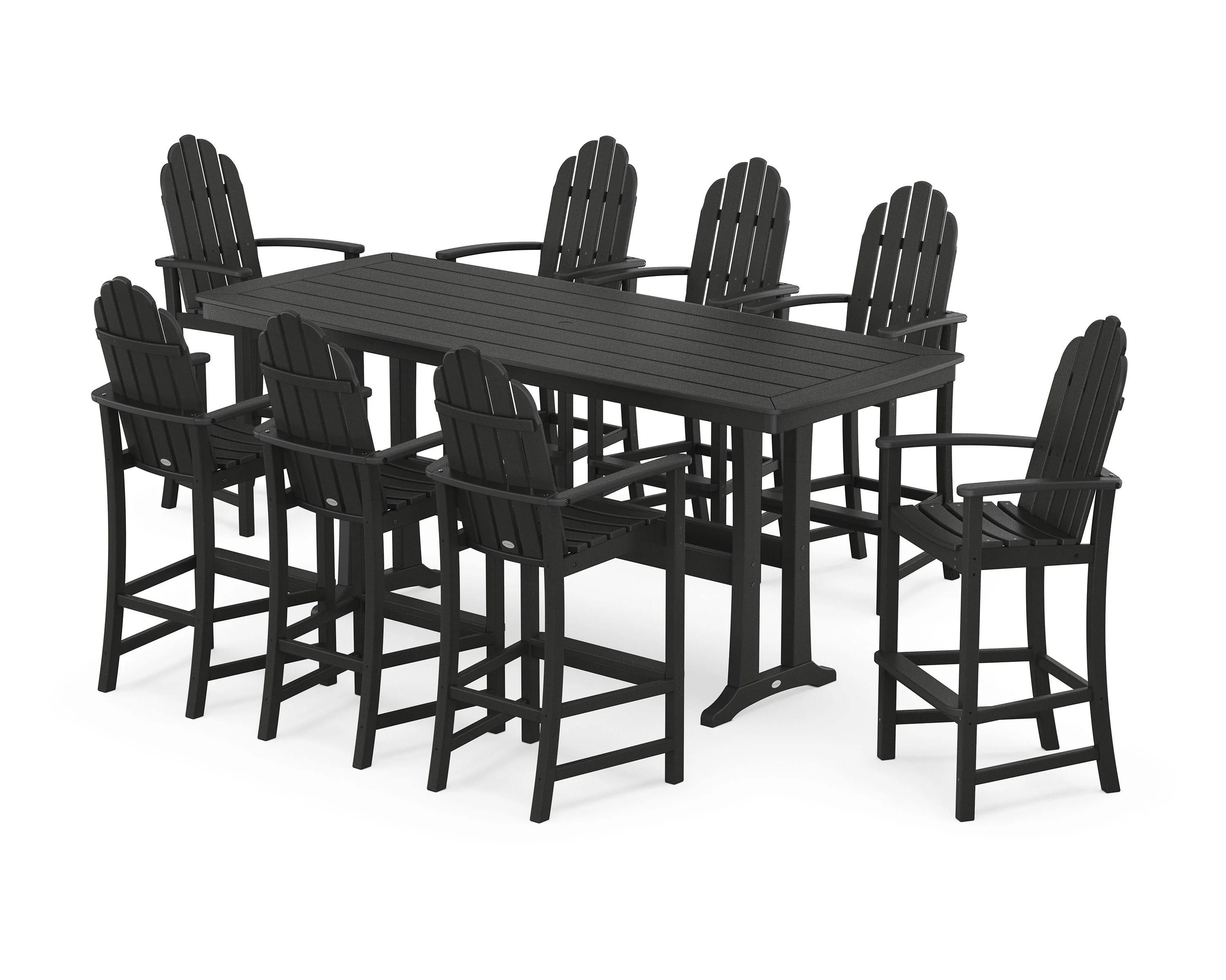 Classic Adirondack 9-Piece Bar Set with Trestle Legs - Image 8