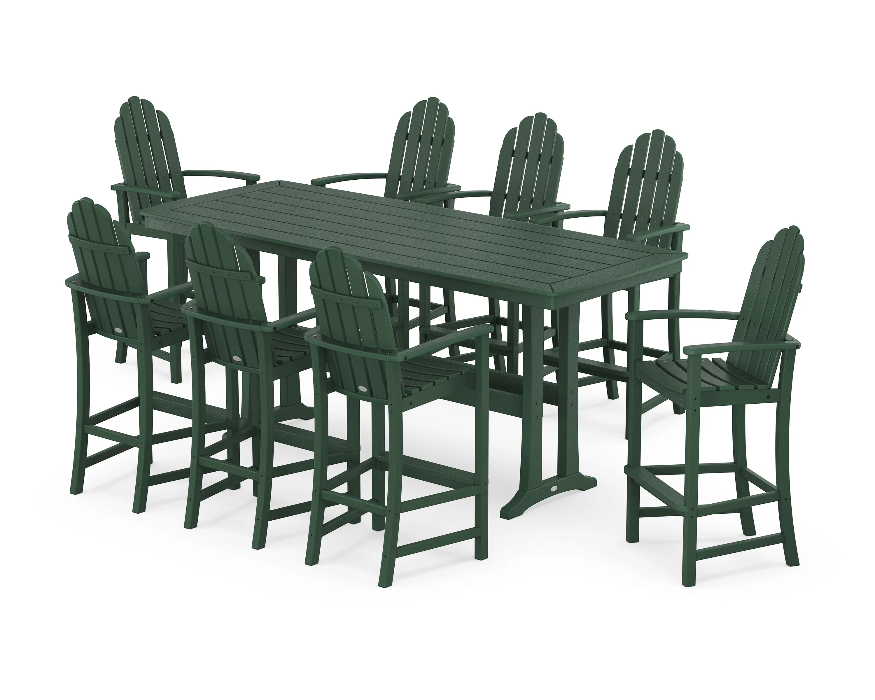 Classic Adirondack 9-Piece Bar Set with Trestle Legs - Image 9