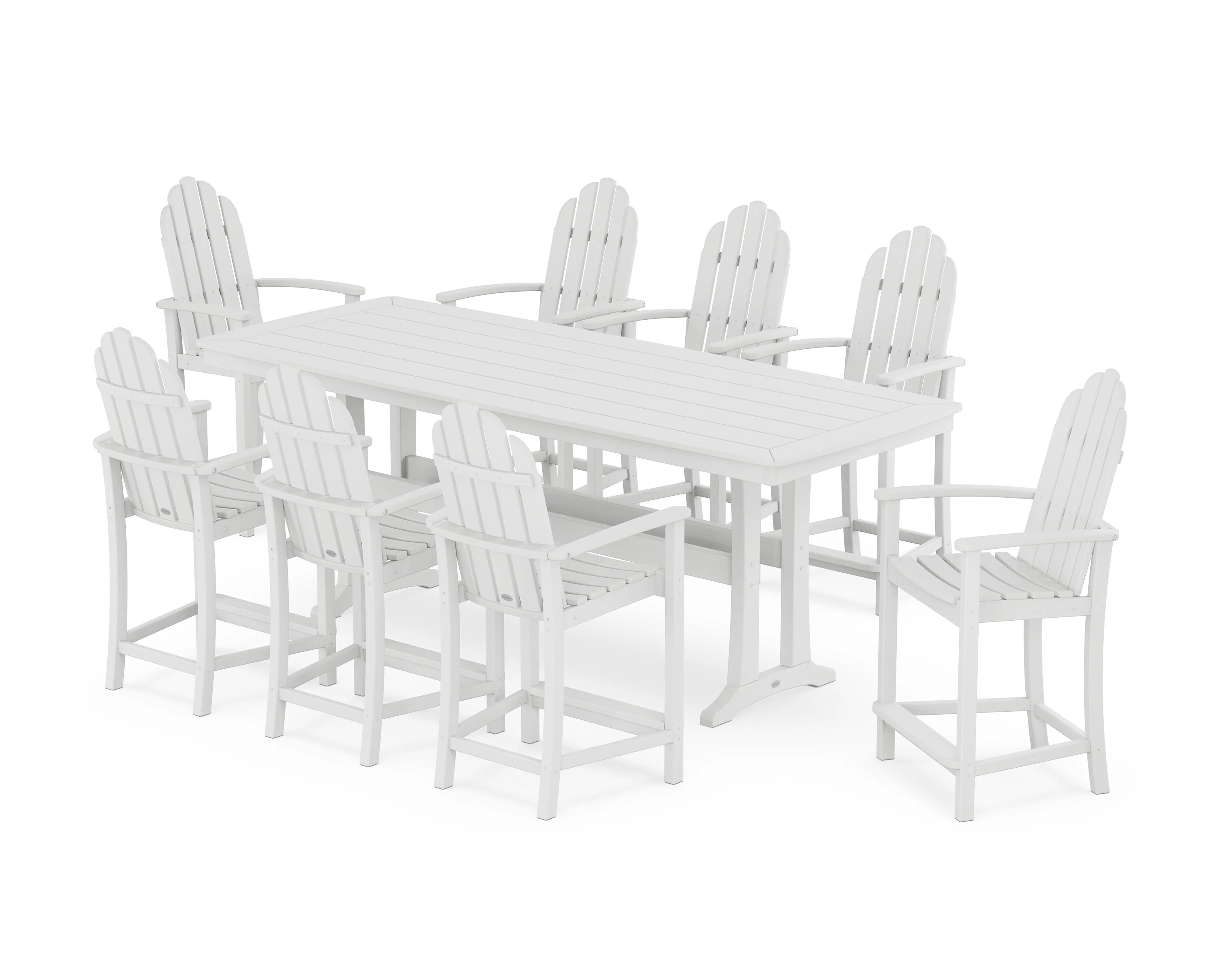 Classic Adirondack 9-Piece Counter Set with Trestle Legs - Image 7