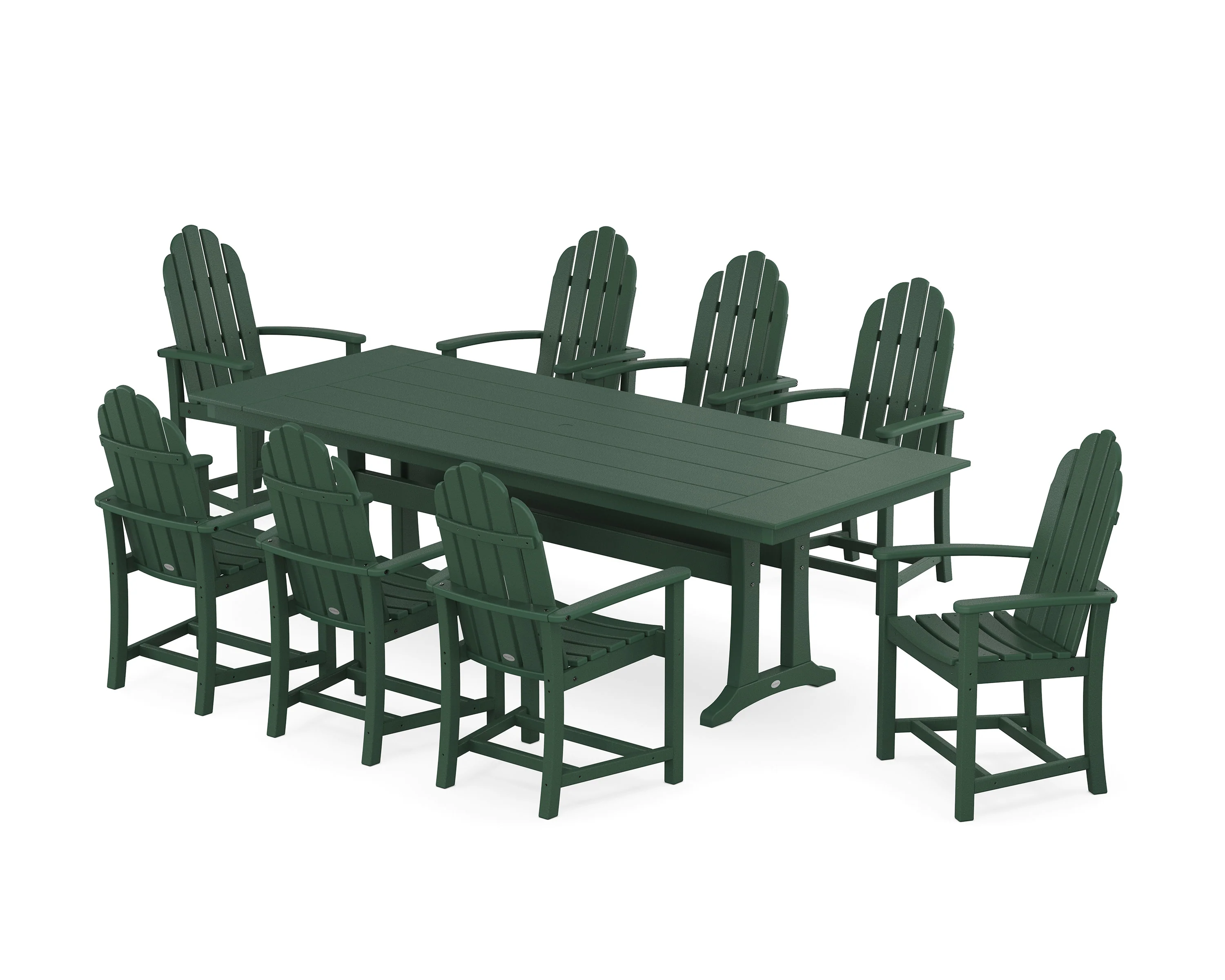 Classic Adirondack 9-Piece Farmhouse Dining Set with Trestle Legs - Image 6
