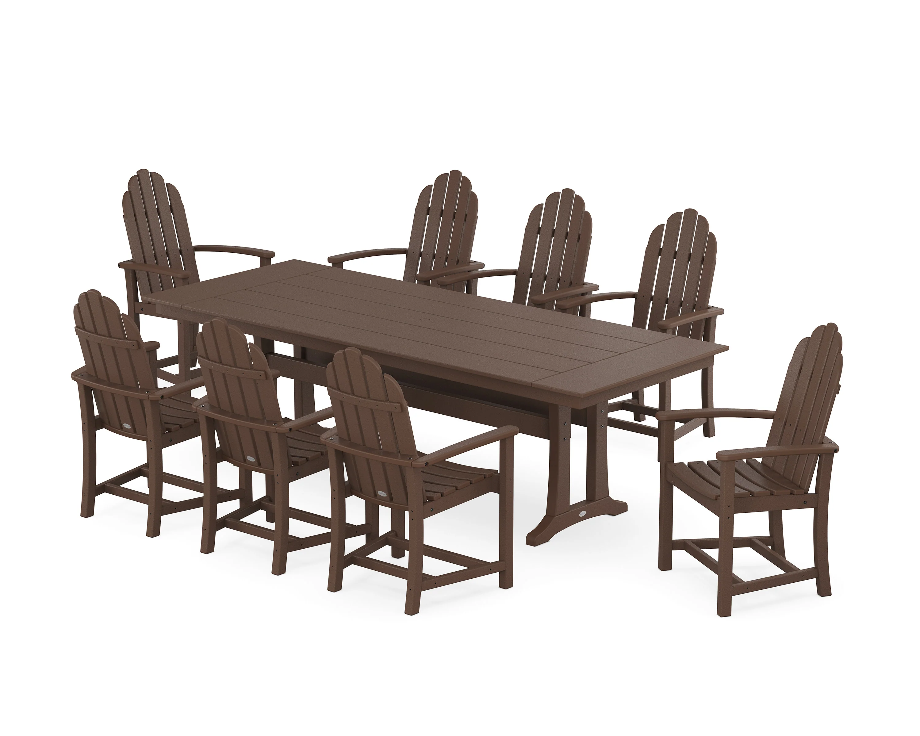 Classic Adirondack 9-Piece Farmhouse Dining Set with Trestle Legs - Image 7