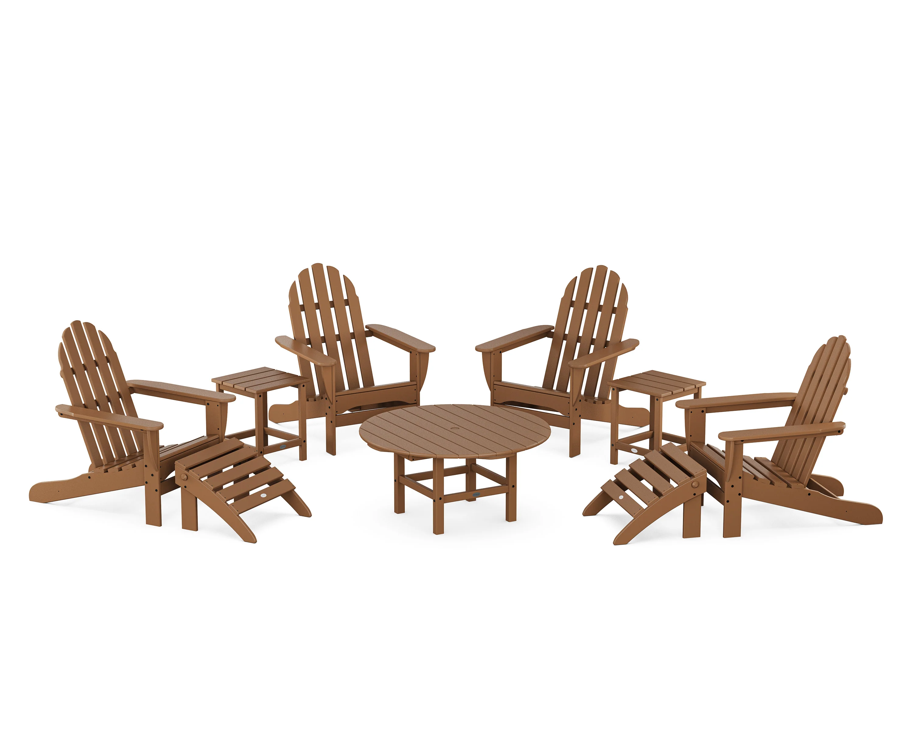 Classic Adirondack Chair 9-Piece Conversation Set - Image 14