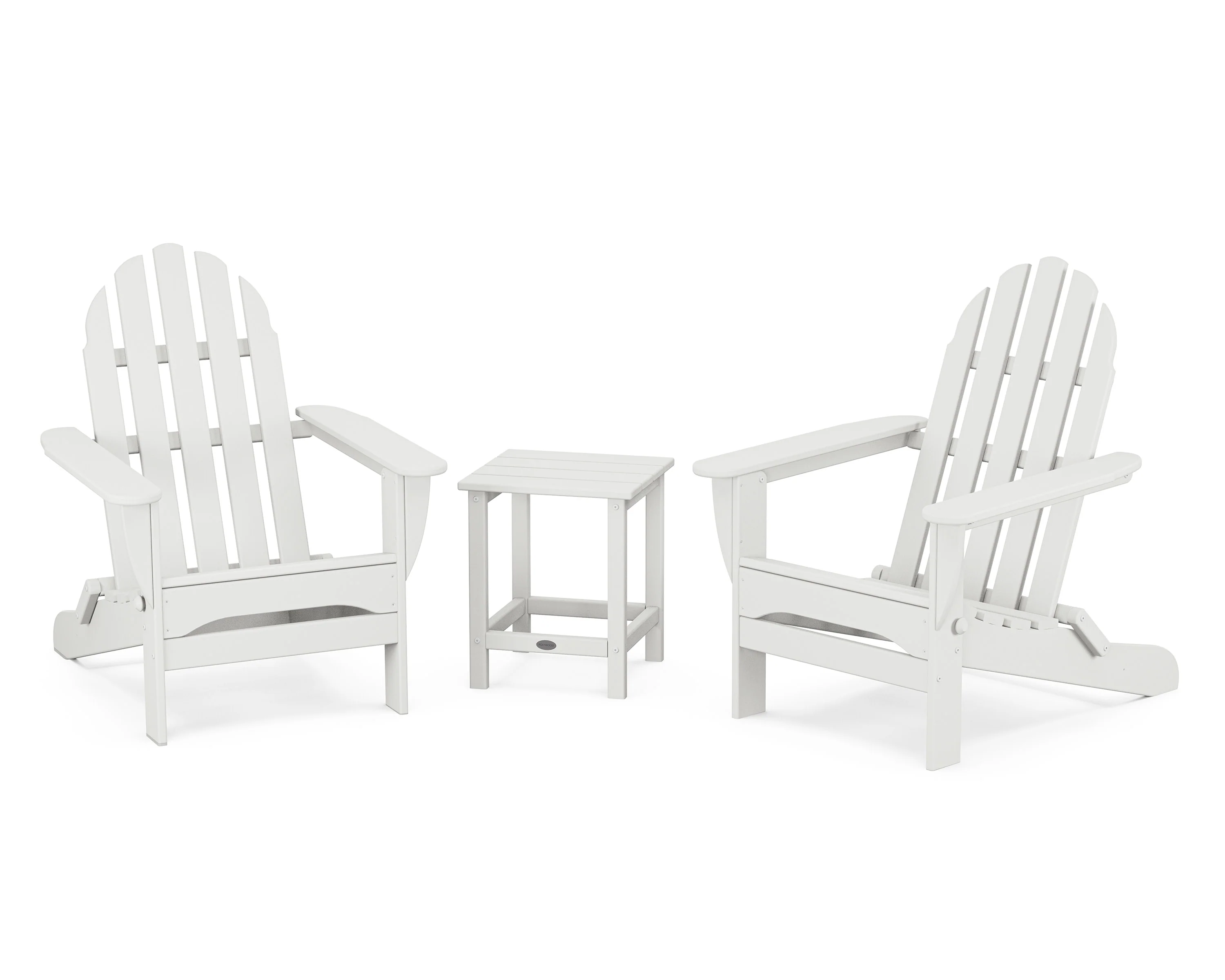 Classic Folding Adirondack 3-Piece Set with Long Island 18" Side Table - Image 10