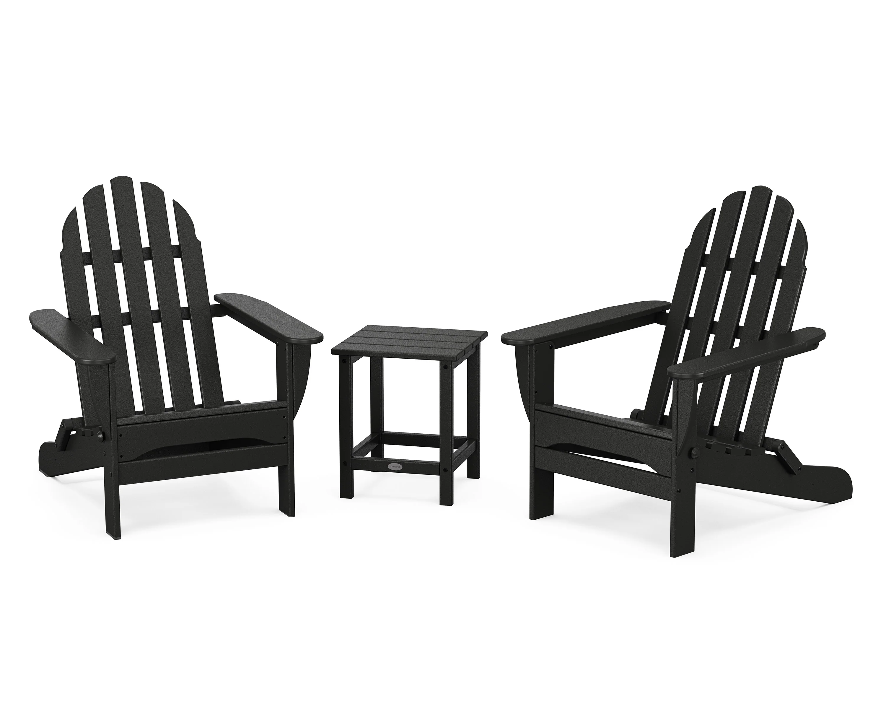 Classic Folding Adirondack 3-Piece Set with Long Island 18" Side Table - Image 13