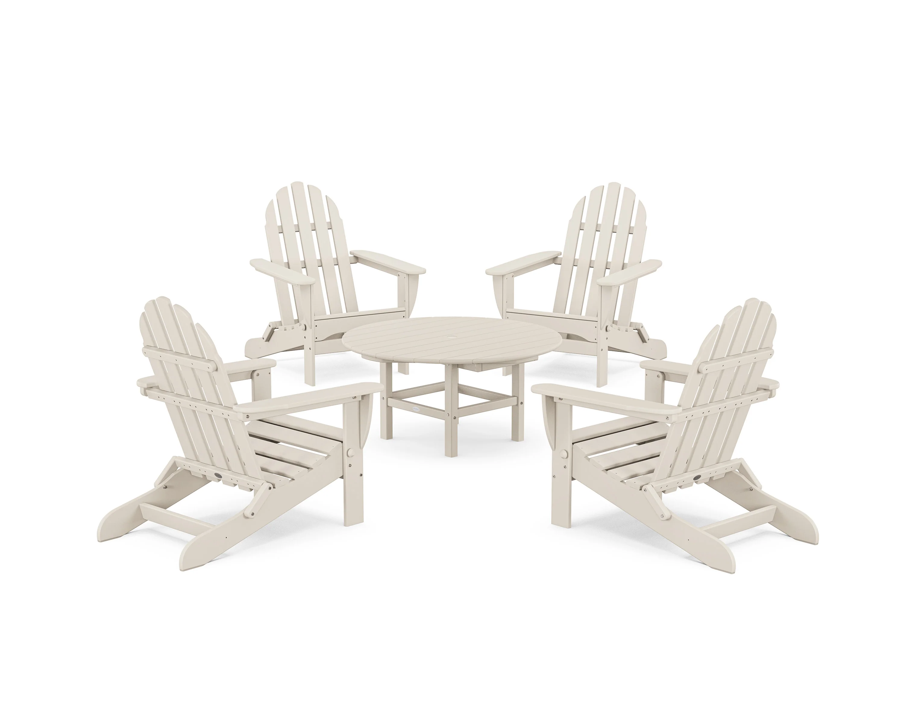 Classic Folding Adirondack 5-Piece Conversation Group - Image 14