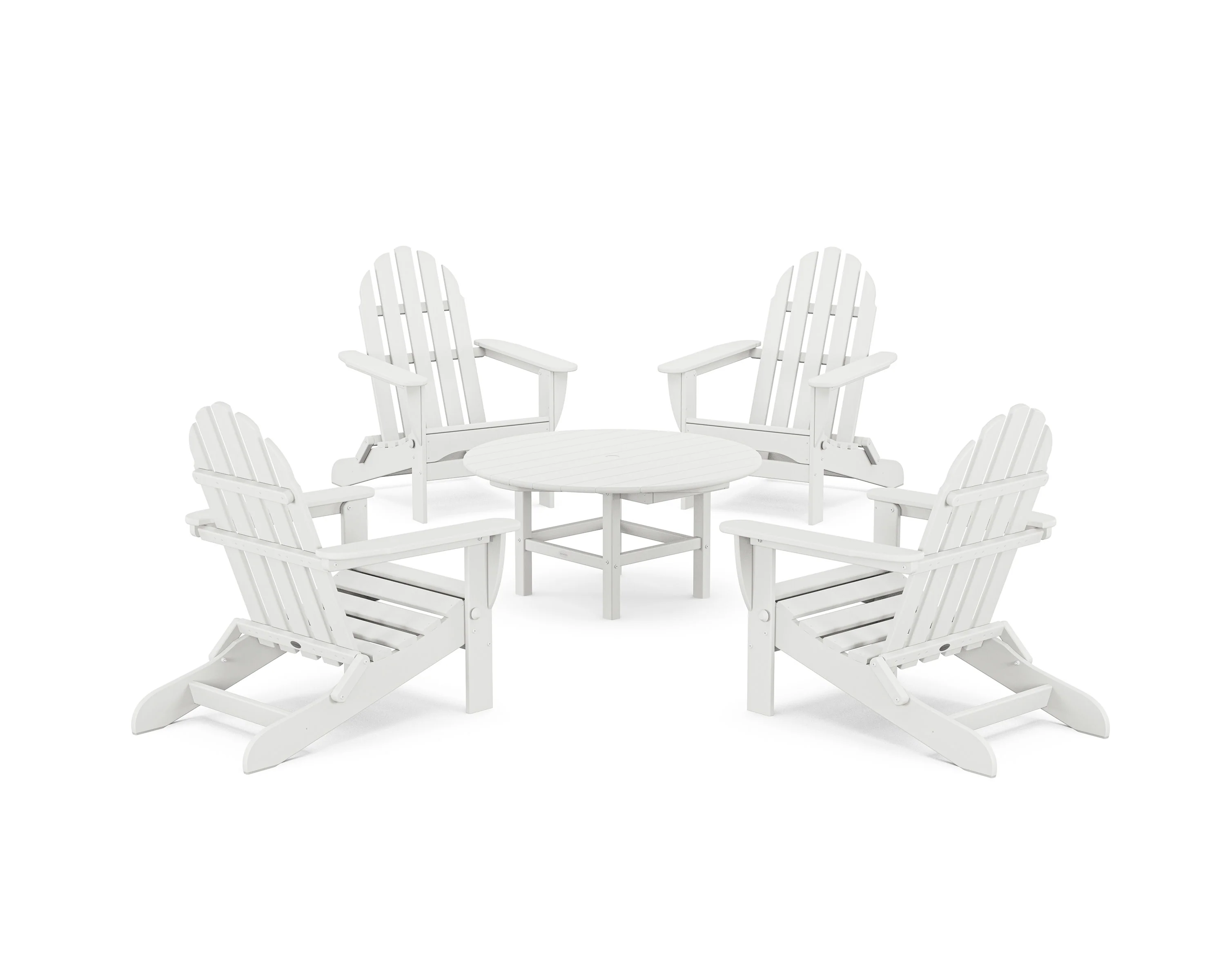 Classic Folding Adirondack 5-Piece Conversation Group - Image 17
