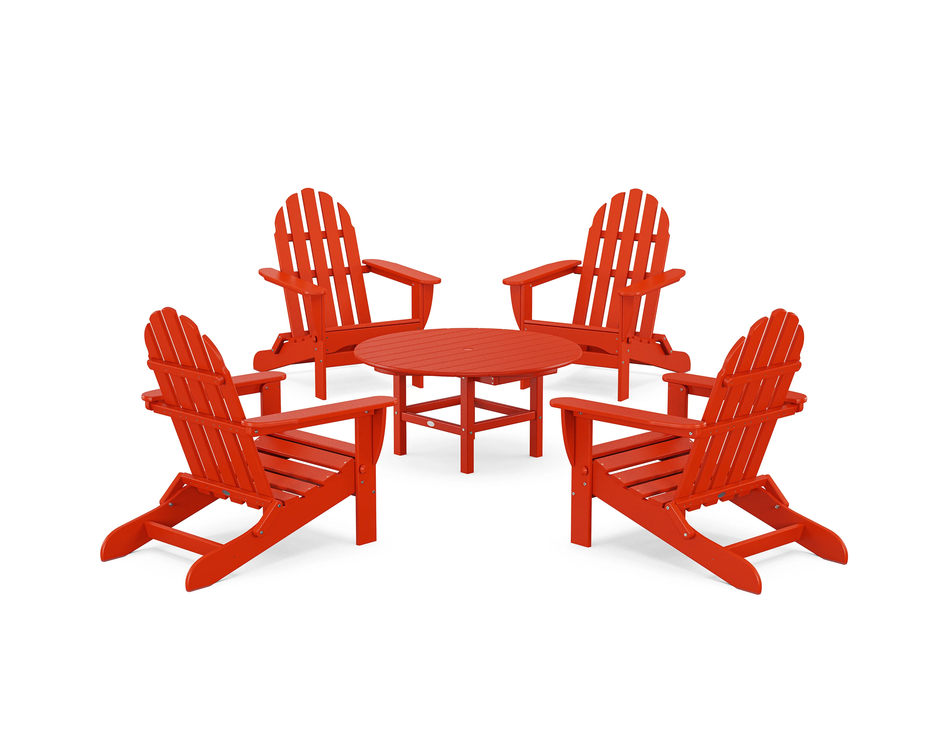 Classic Folding Adirondack 5-Piece Conversation Group - Image 19