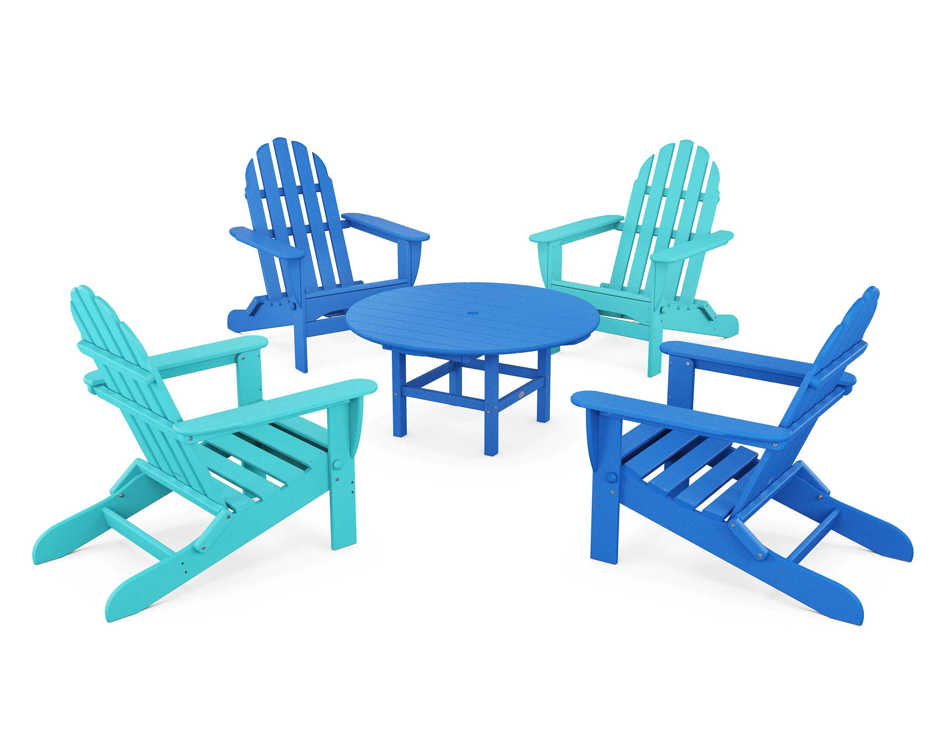 Classic Folding Adirondack 5-Piece Conversation Group - Image 22