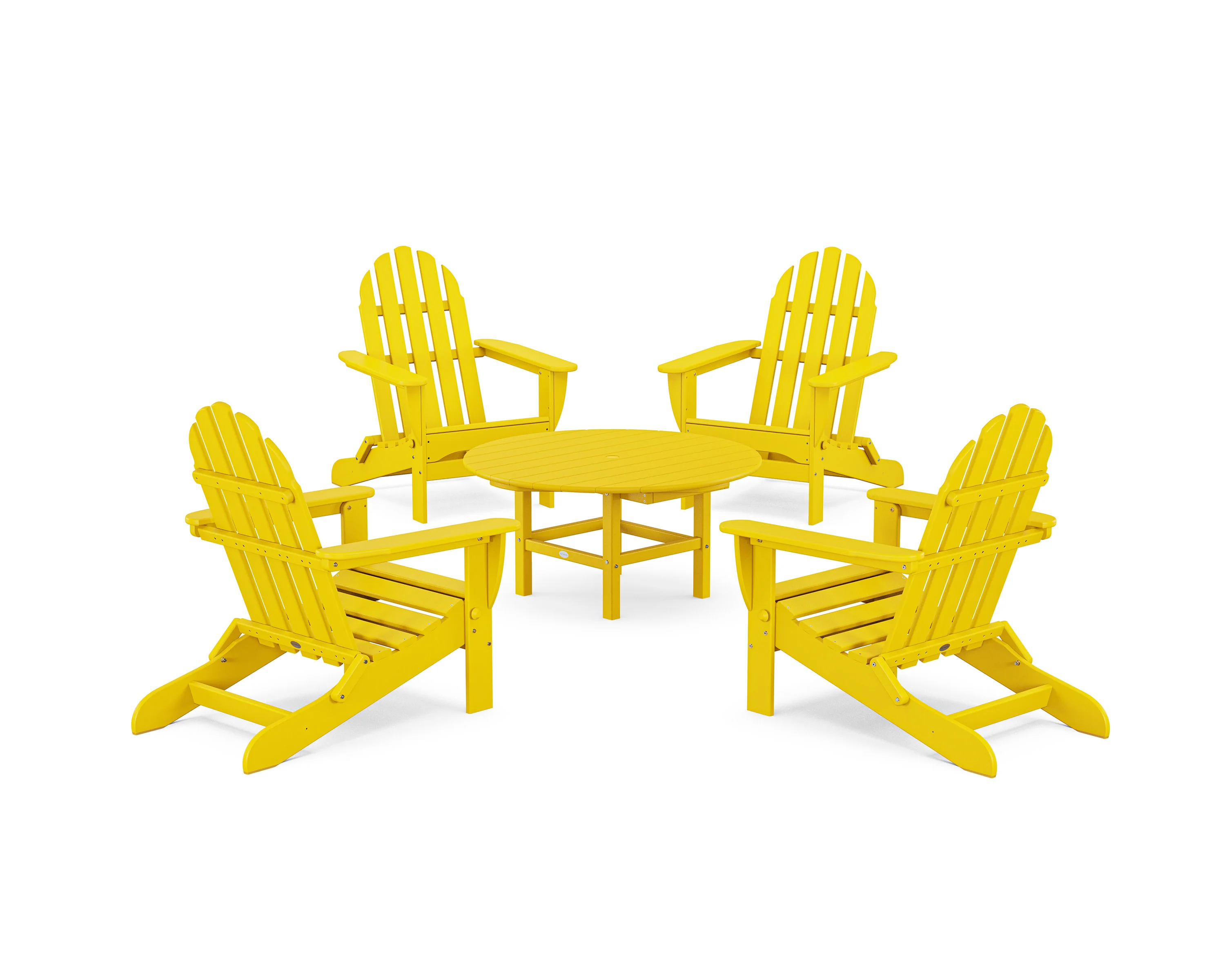 Classic Folding Adirondack 5-Piece Conversation Group - Image 23