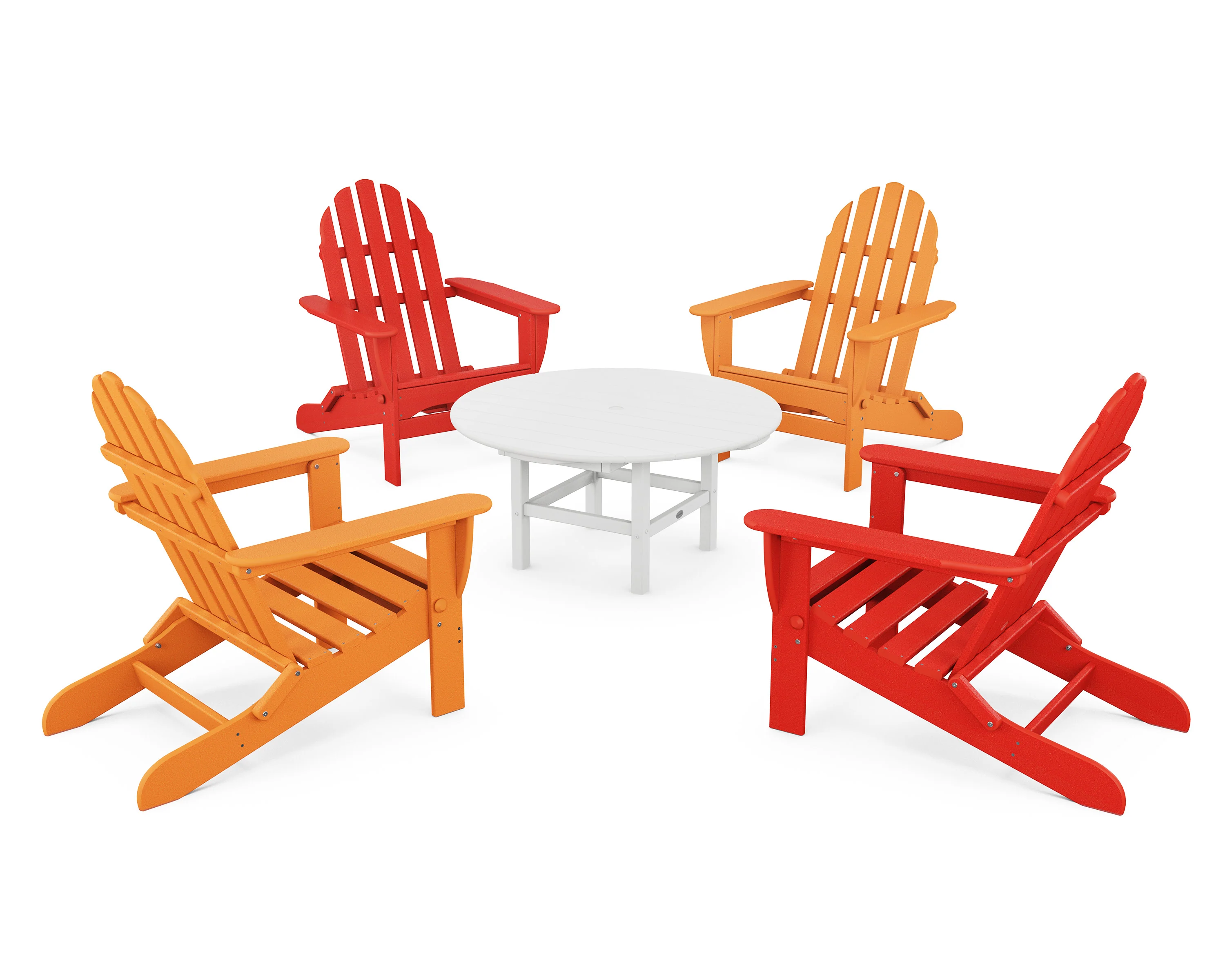 Classic Folding Adirondack 5-Piece Conversation Group - Image 25