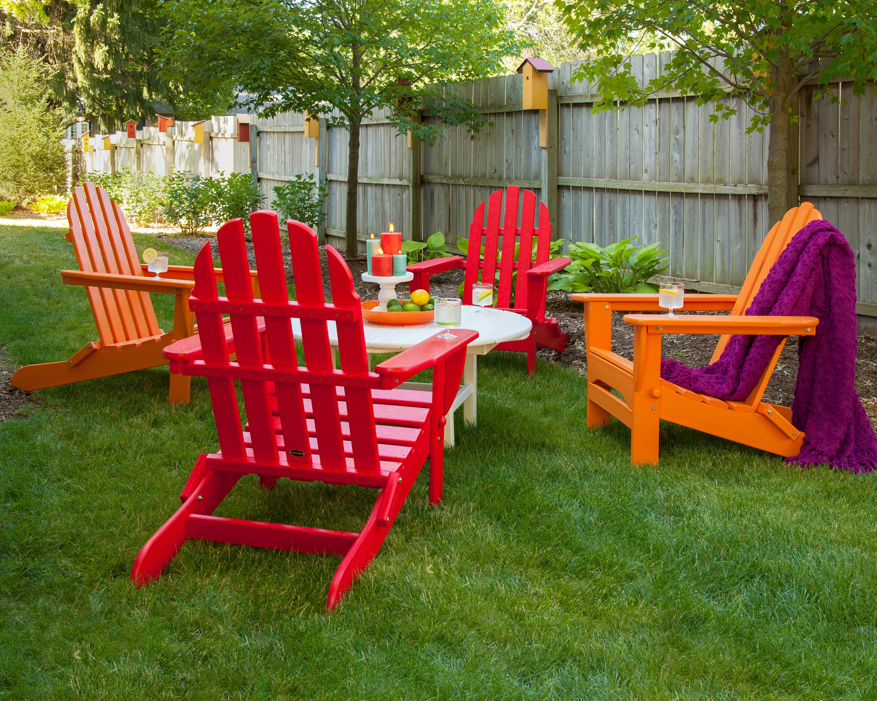 Classic Folding Adirondack 5-Piece Conversation Group - Image 5