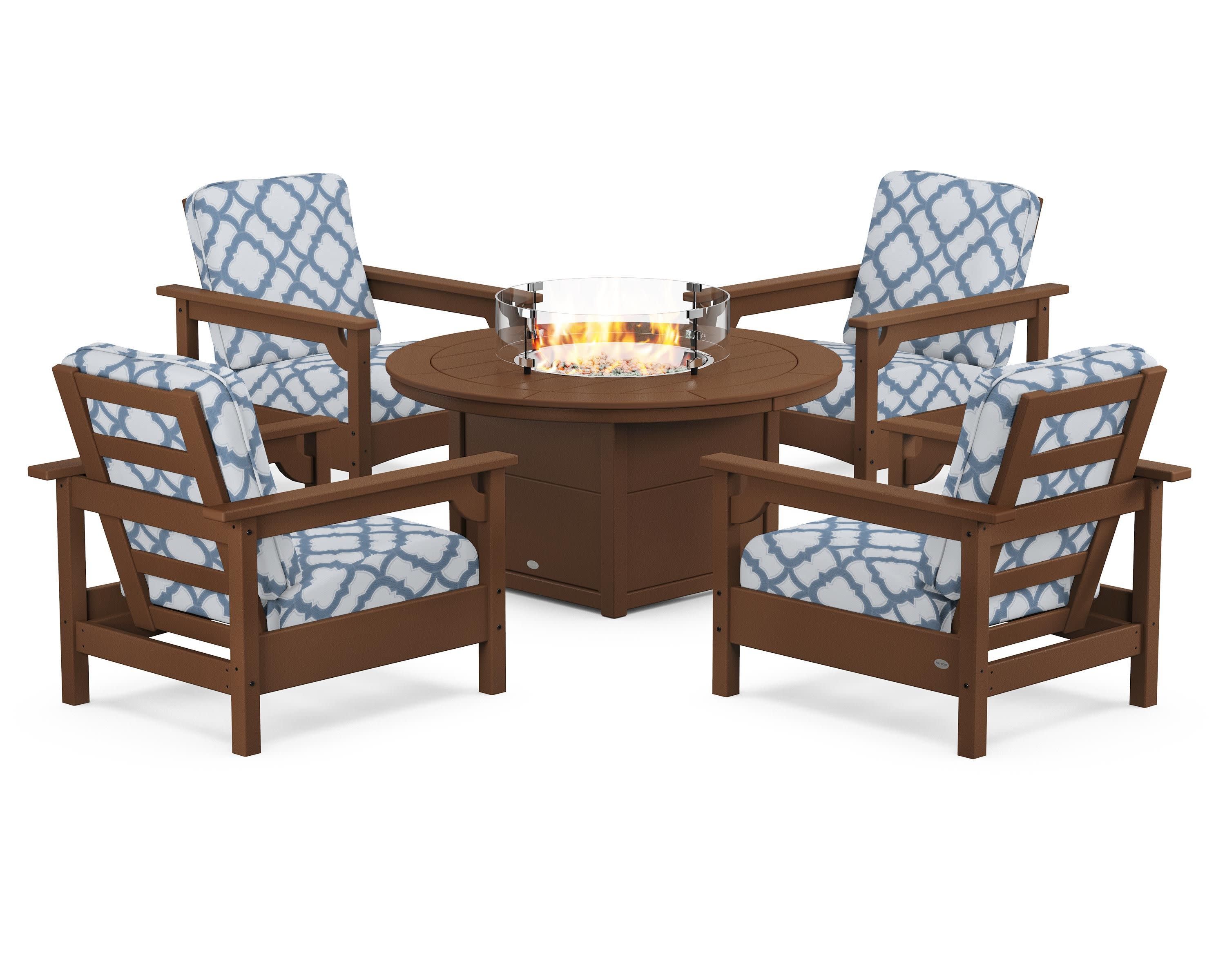 Club 5-Piece Conversation Set with Fire Pit Table - Image 101